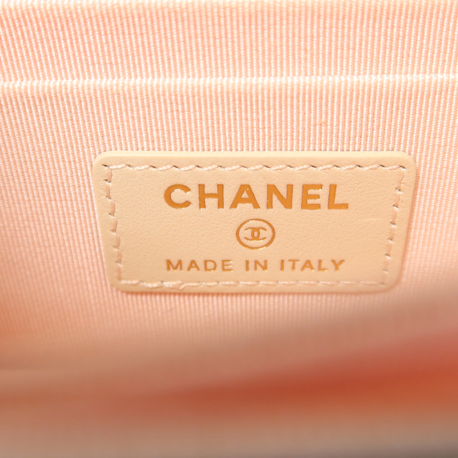 CHANEL 牛皮皮革Mini WOC Wallet On Chain金扣鏈帶肩背袋