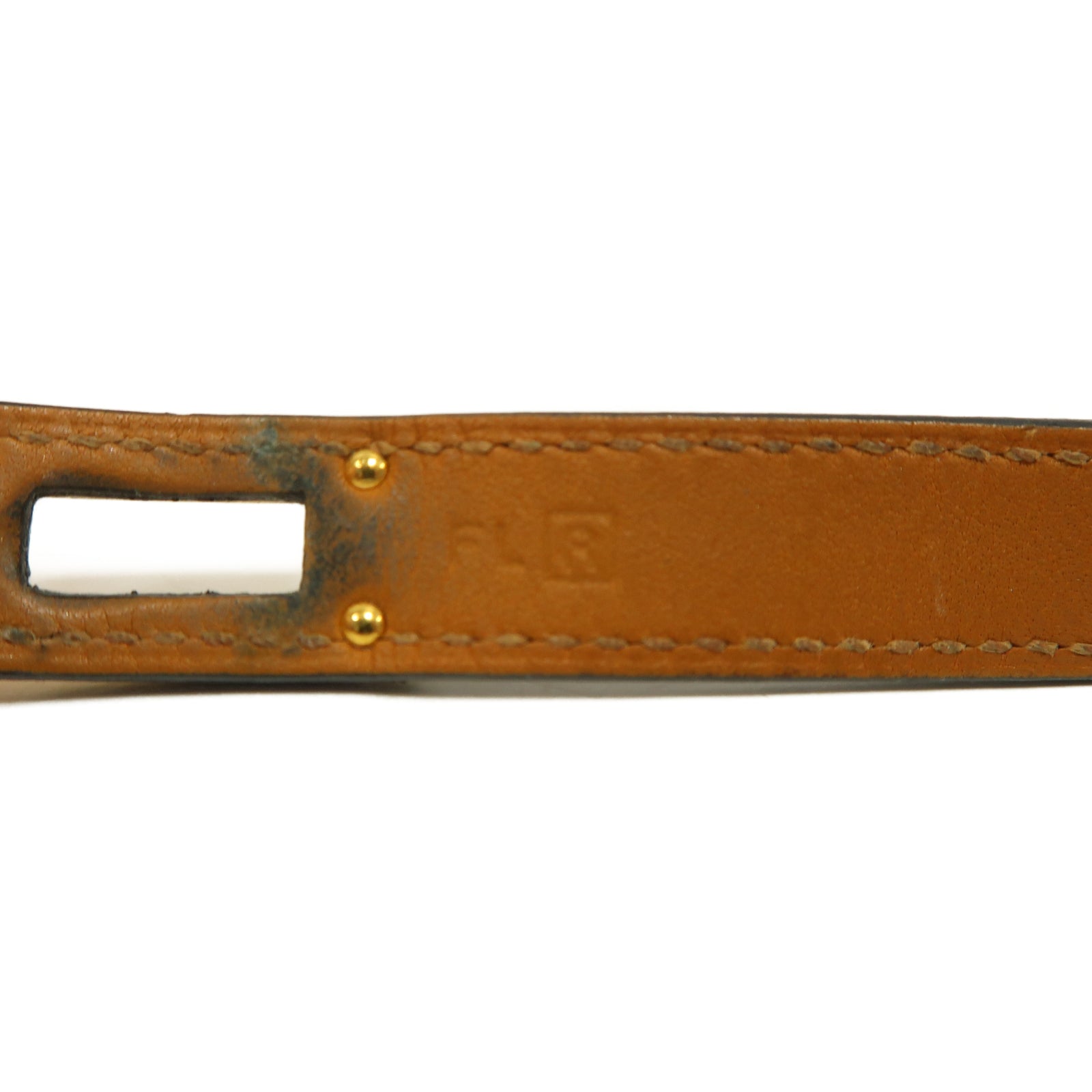 HERMES Swift皮革Double Tour Bracelet金扣手鐲黑色