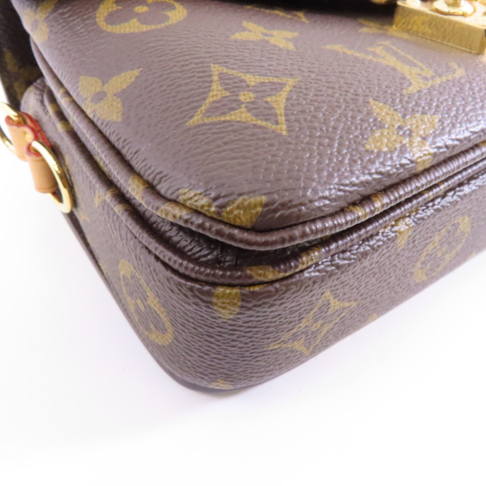 LOUIS VUITTON Monogram Pochette Metis金扣手挽肩背兩用袋棕色