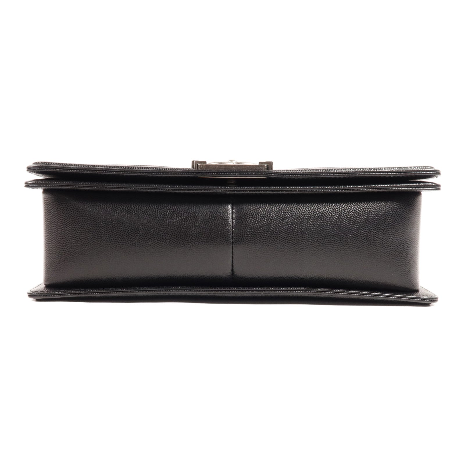 CHANEL 牛皮皮革Boy 28銀扣肩背袋