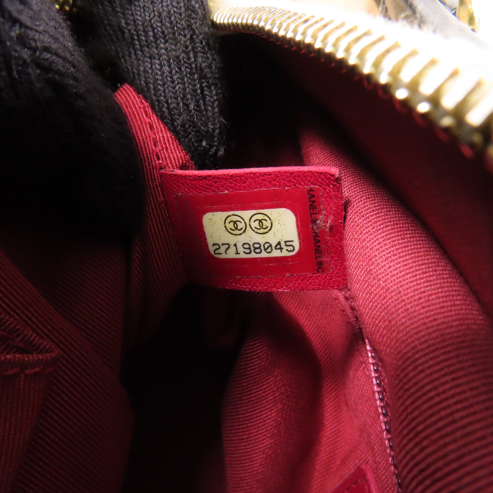 CHANEL CC Gabrielle Small Chain Shoulder Bag Calfskin Leather Beige/Black