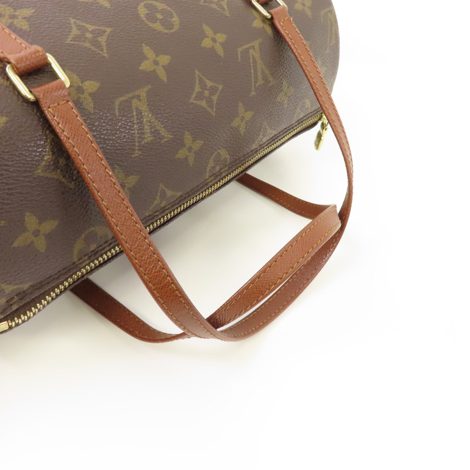 LOUIS VUITTON 【激減優惠】Monogram Papillon PM金扣肩背袋棕色