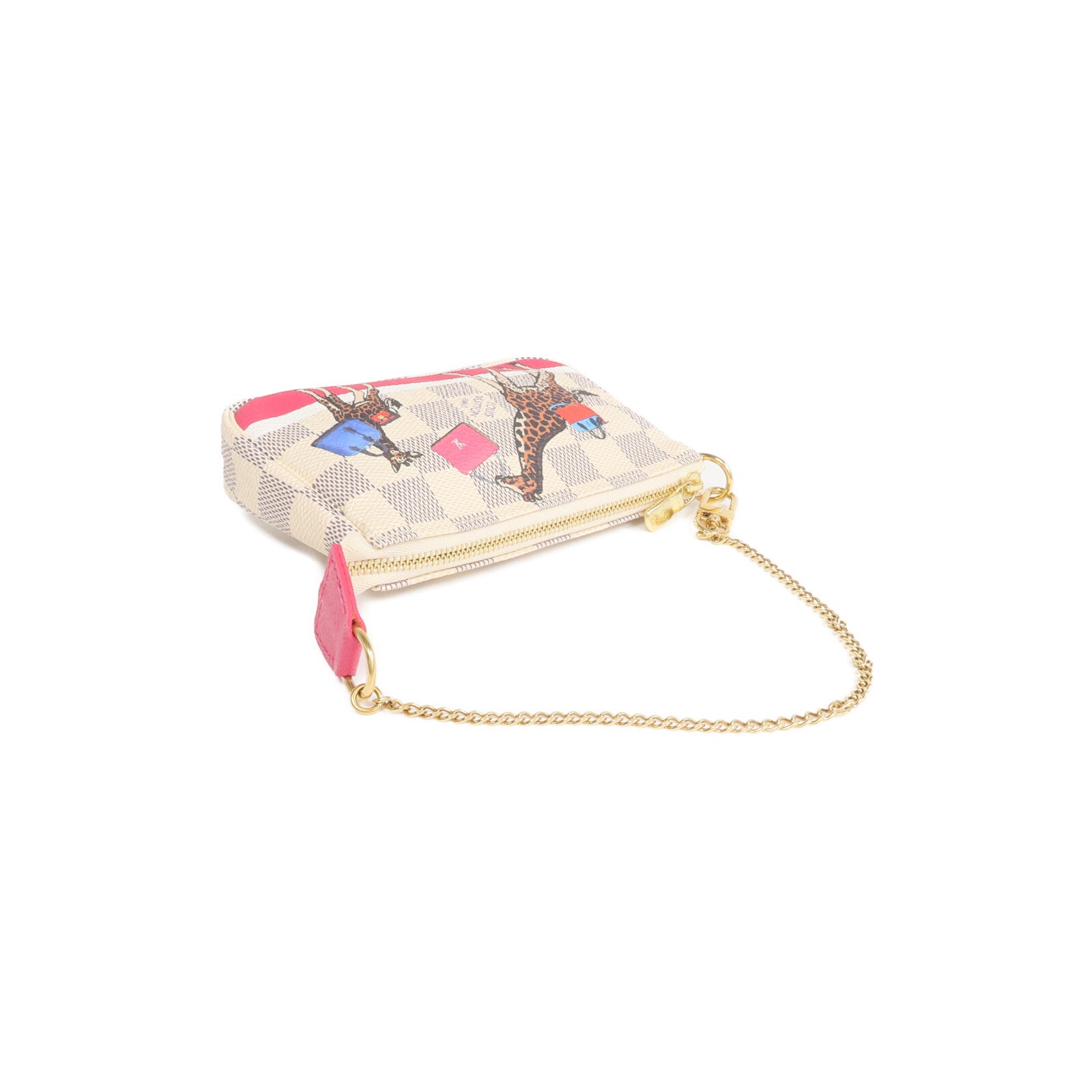 LOUIS VUITTON Damier Azur Mini Pochette Accessories金扣手挽袋