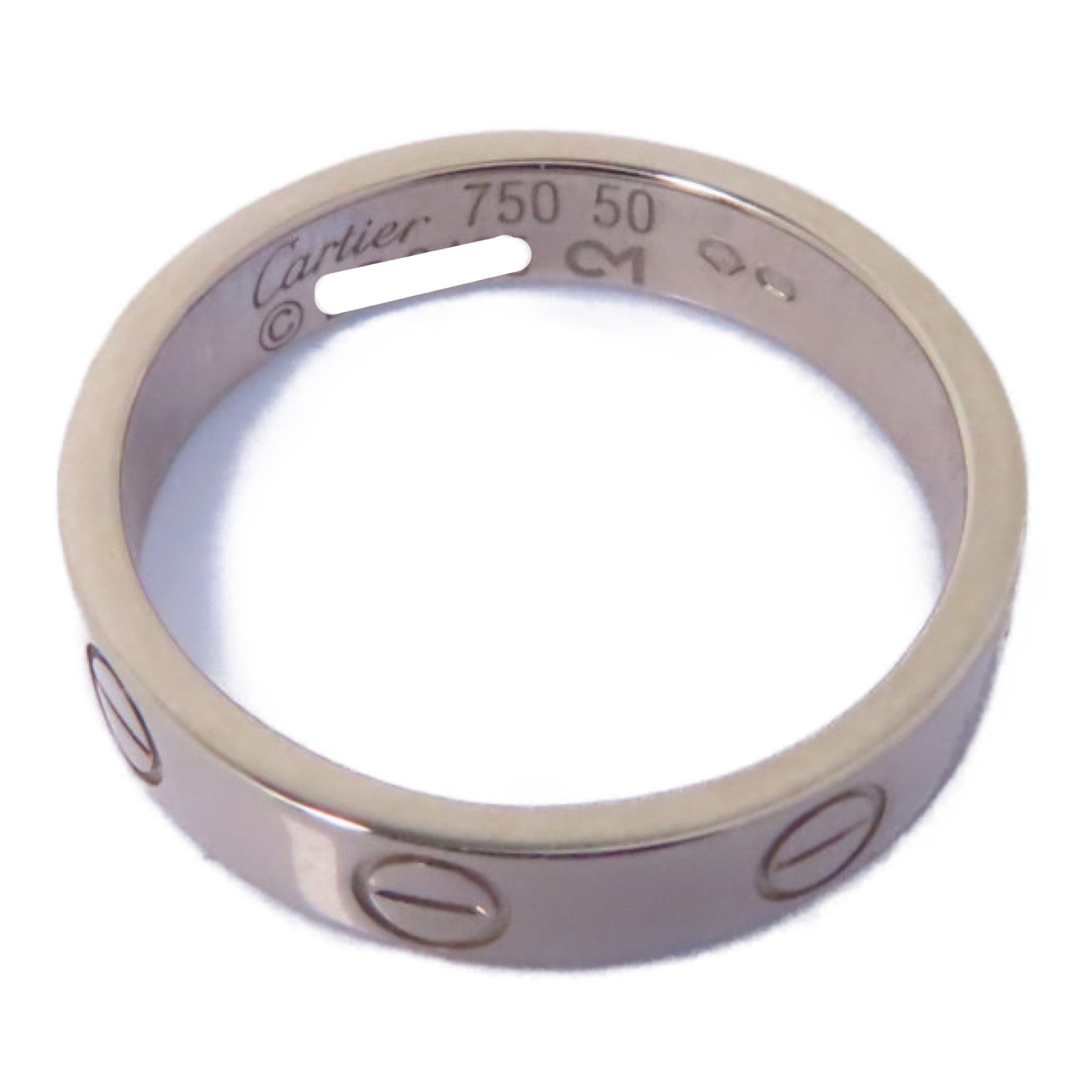 CARTIER 18K白金Love Ring Mini戒指US#5.25
