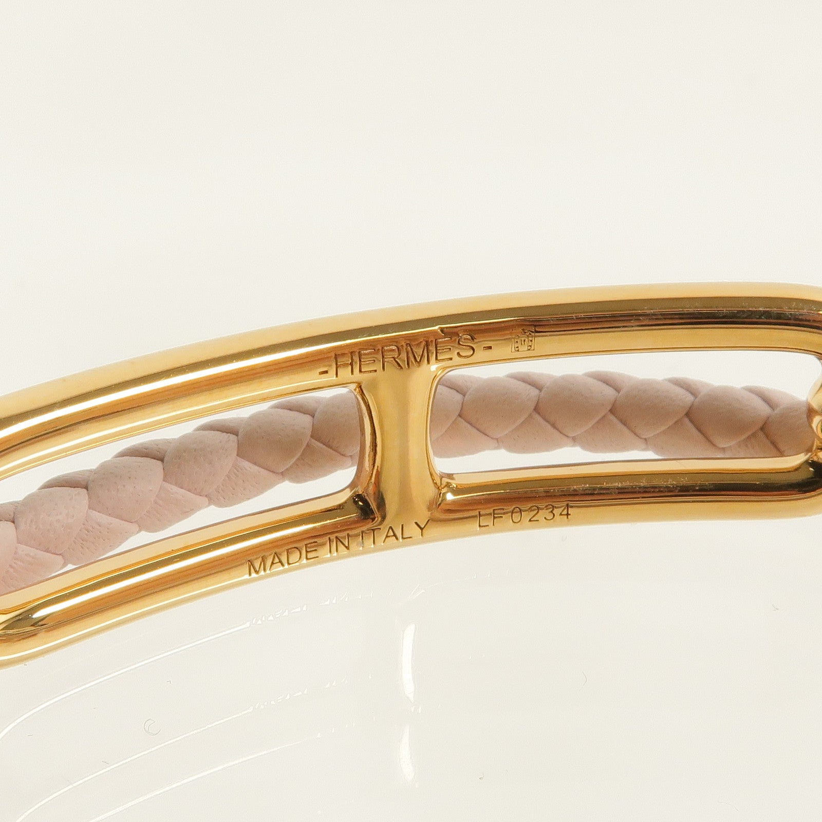 HERMES Swift皮革Roulis Double Tour手鍊mauve pale