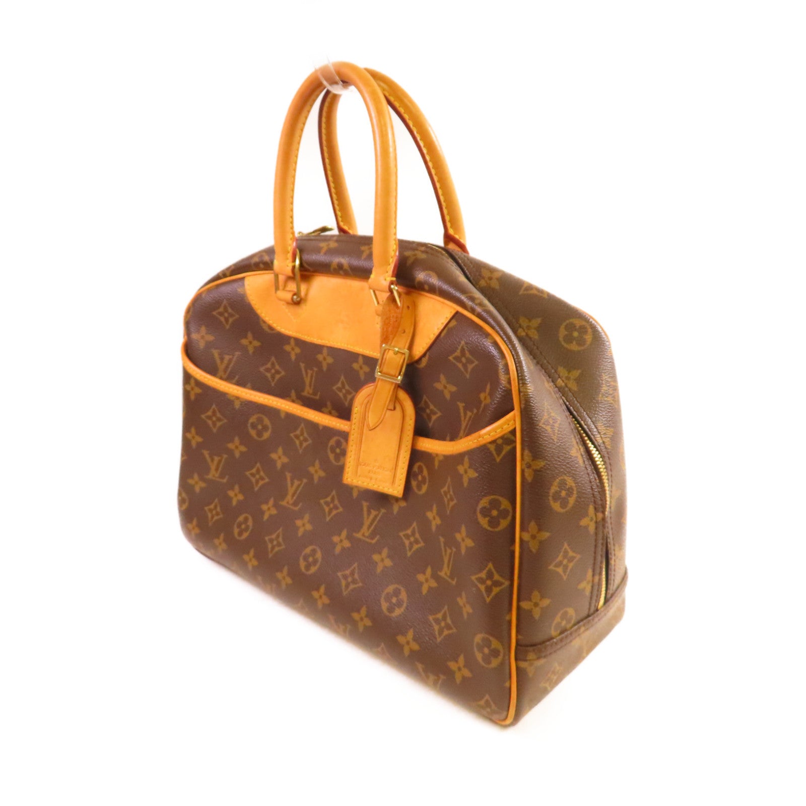 LOUIS VUITTON 【激減優惠】Monogram Deauville GM Hand Bag金色手挽袋啡色
