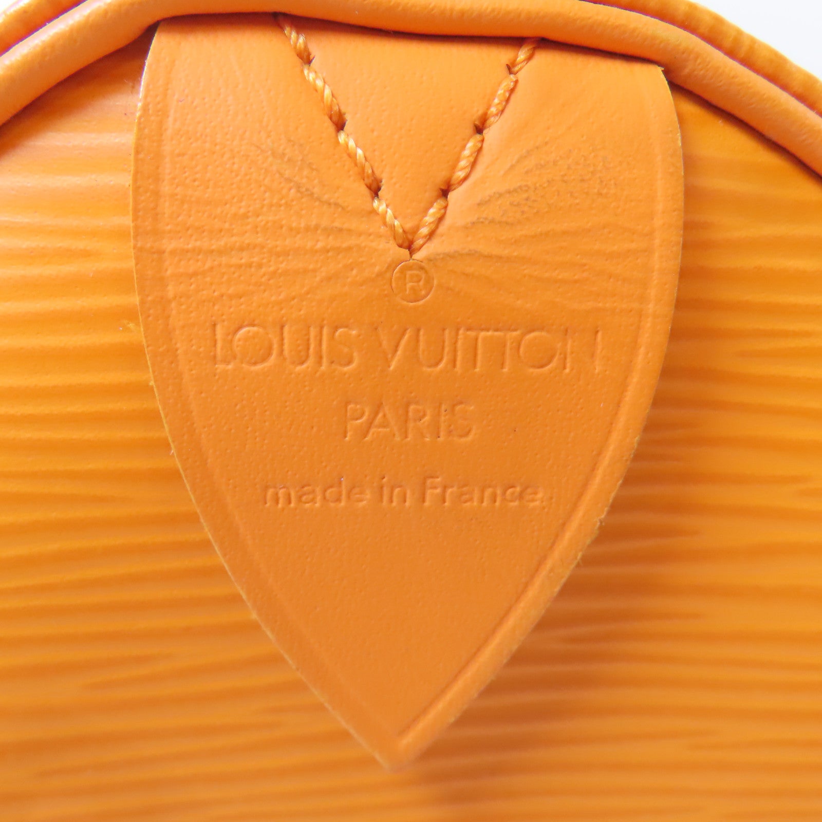 LOUIS VUITTON EPI Speedy 25金扣手挽袋橙色