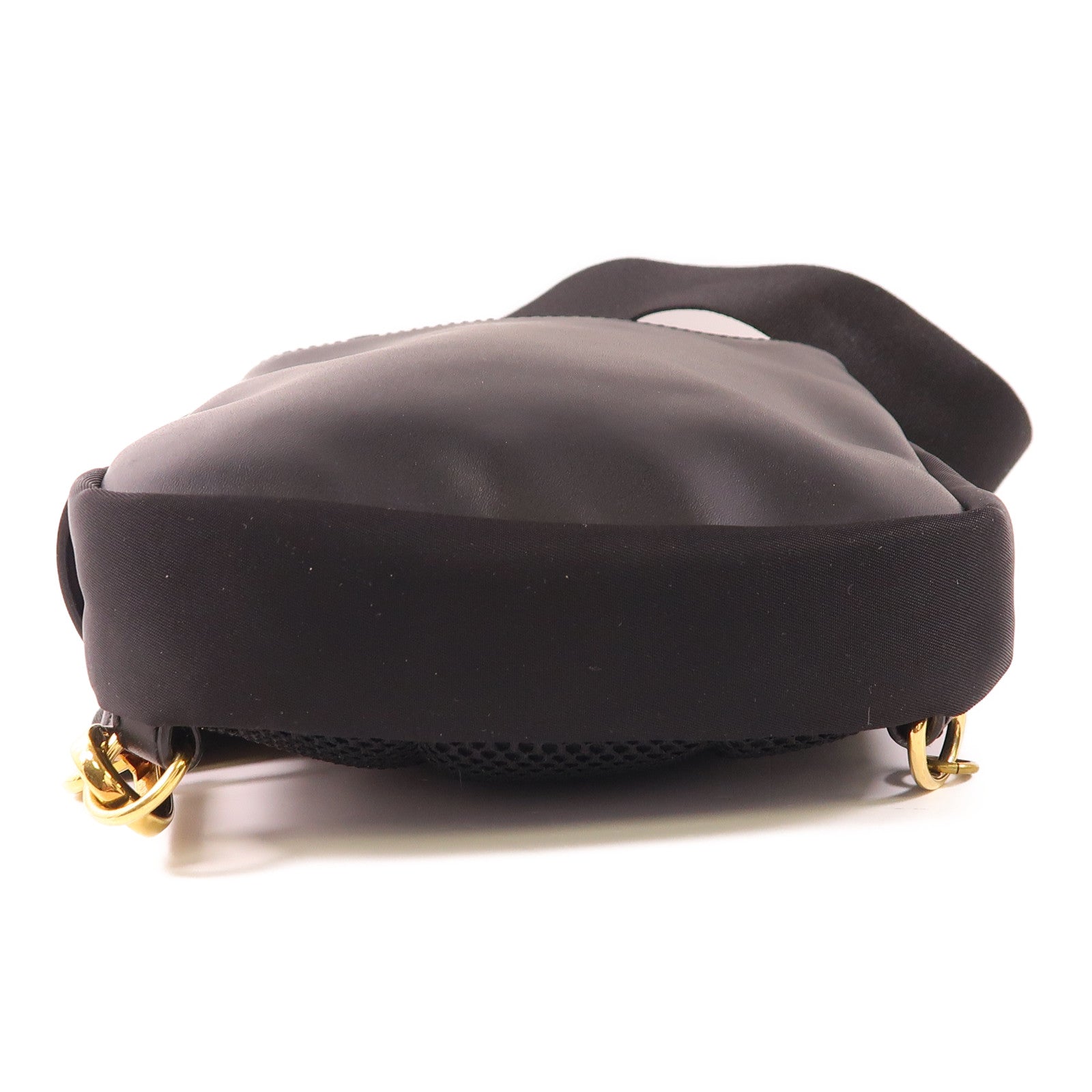FENDI 牛皮皮革/帆布Body Bag金扣肩背袋
