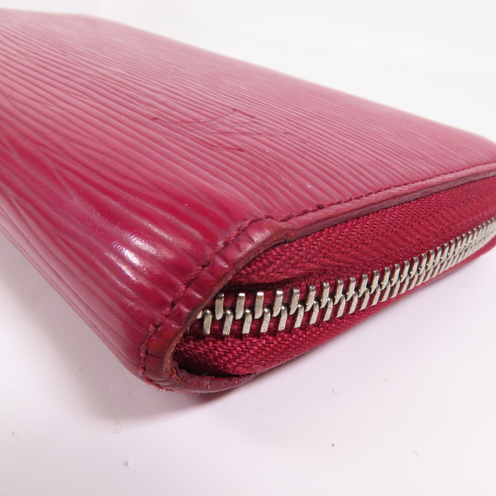 LOUIS VUITTON Epi Zippy銀扣長錢包