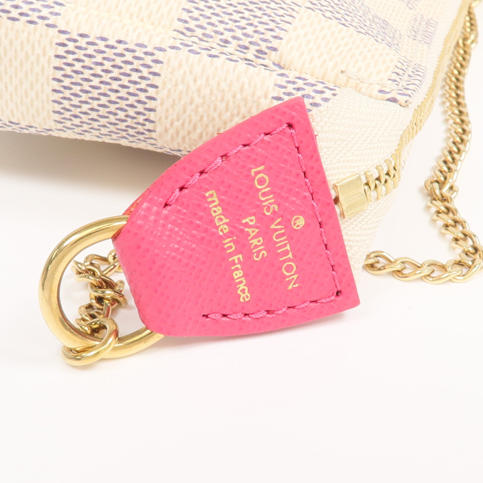 LOUIS VUITTON Damier Azur Mini Pochette Accessories金扣手挽袋
