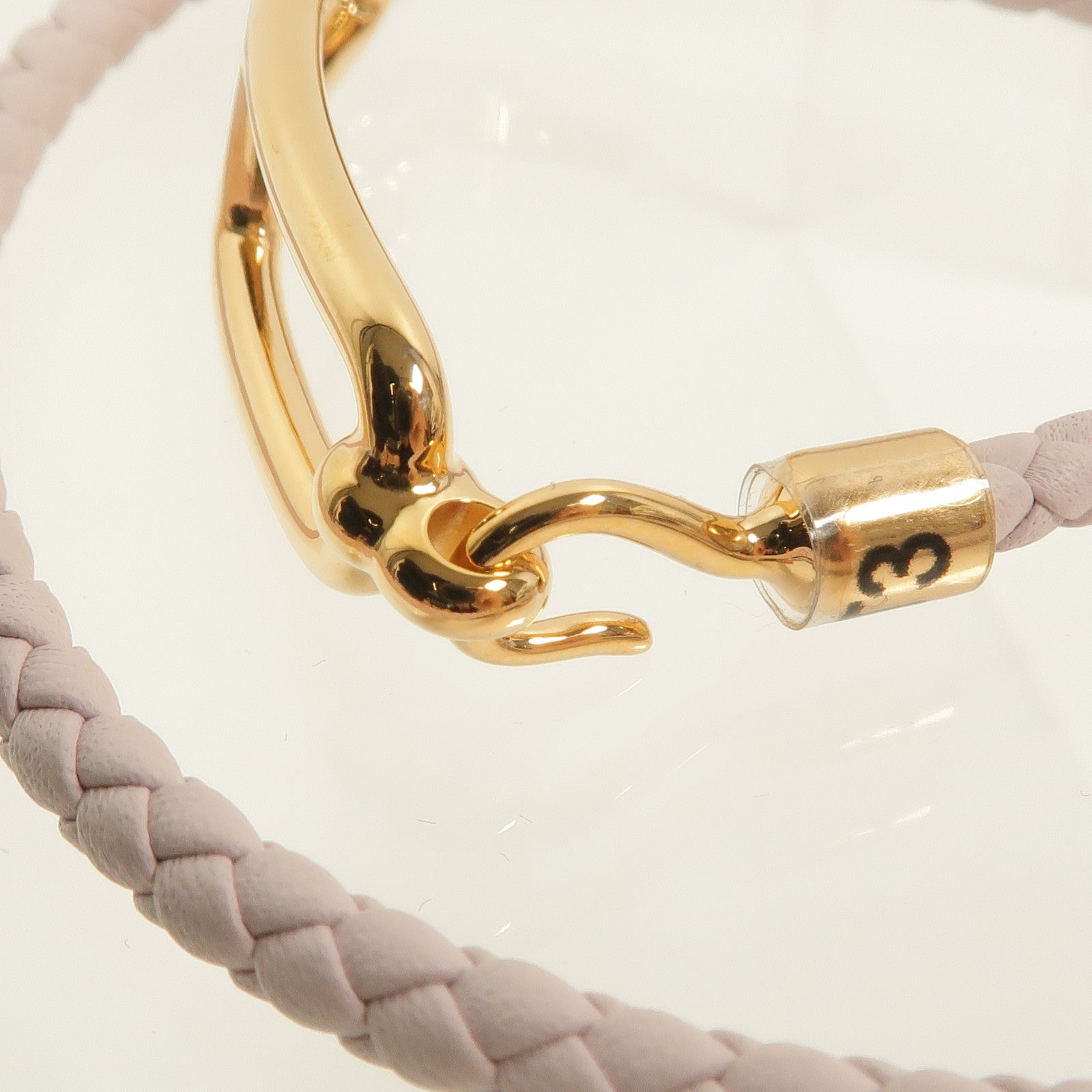 HERMES Swift皮革Roulis Double Tour手鍊mauve pale