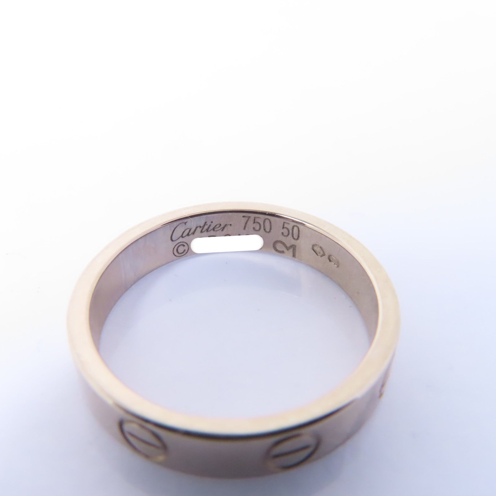 CARTIER 18K白金Love Ring Mini戒指US#5.25