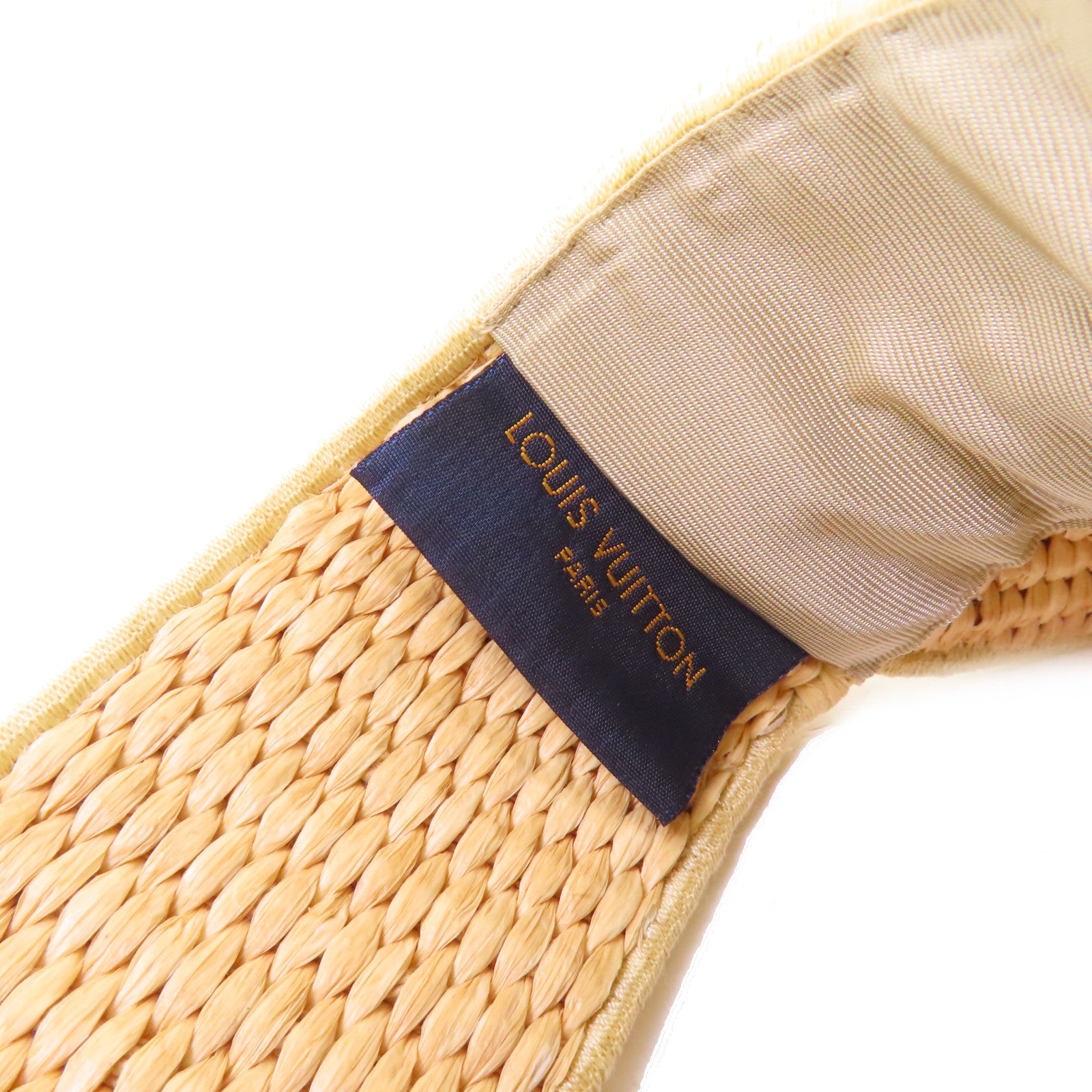 LOUIS VUITTON 【激減優惠】Raffia Sun Visor Hat遮陽帽子杏色