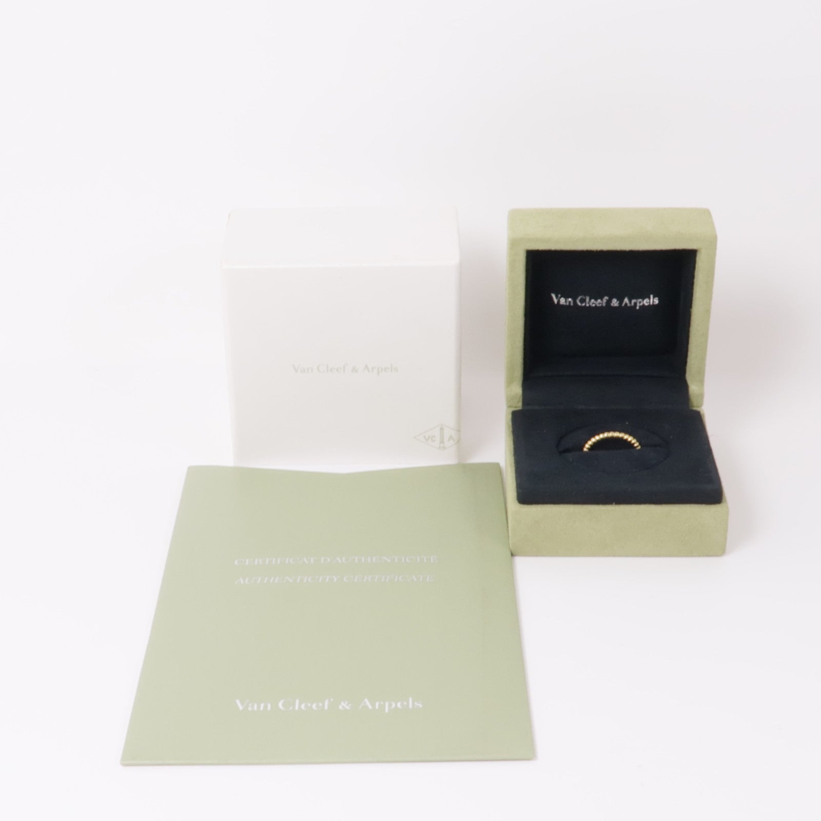 Van Cleef & Arpels 18K黃金Perlee Pearls Of Gold Ring戒指US#5.75