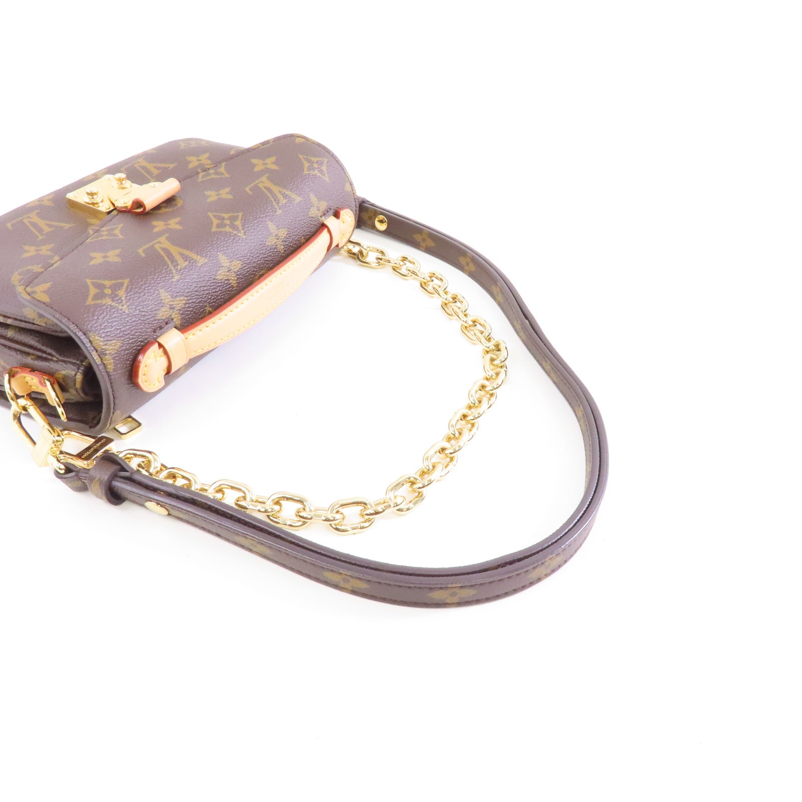 LOUIS VUITTON Monogram Pochette Metis金扣手挽肩背兩用袋棕色