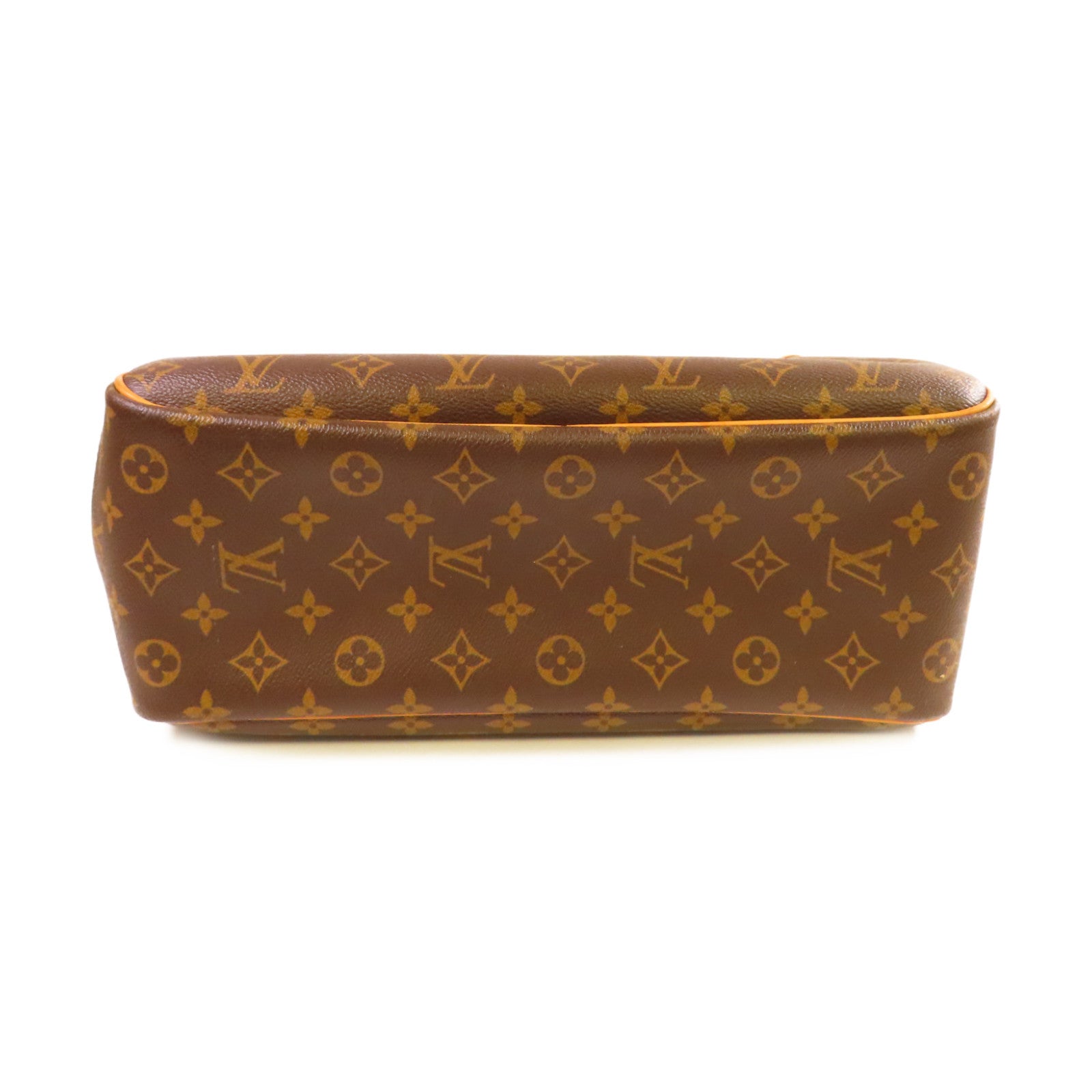 LOUIS VUITTON 【激減優惠】Monogram Deauville GM Hand Bag金色手挽袋啡色