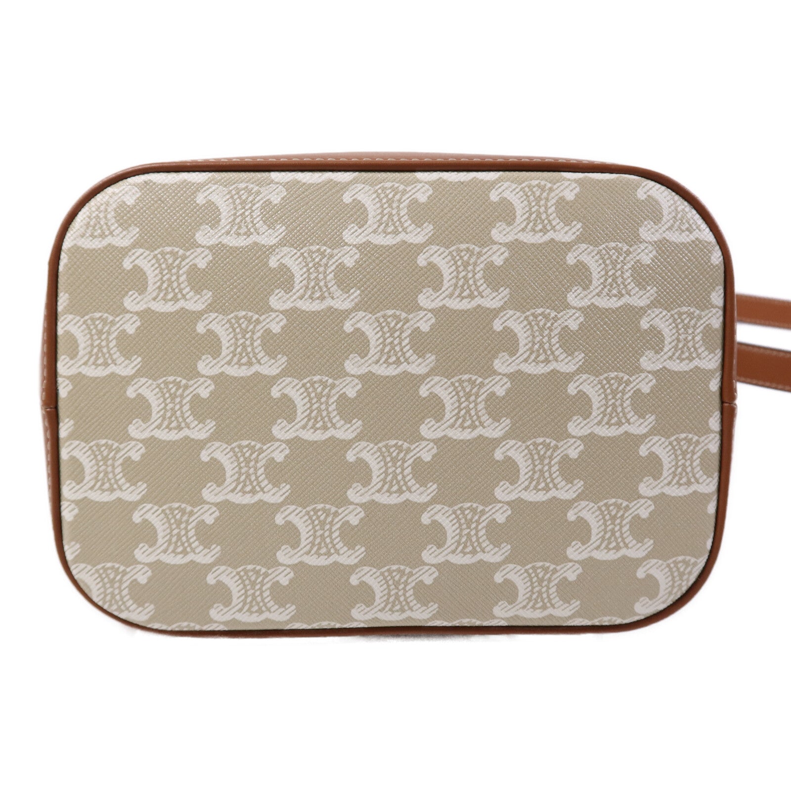 CELINE 塗層帆布Triomphe Bucket金扣肩背袋