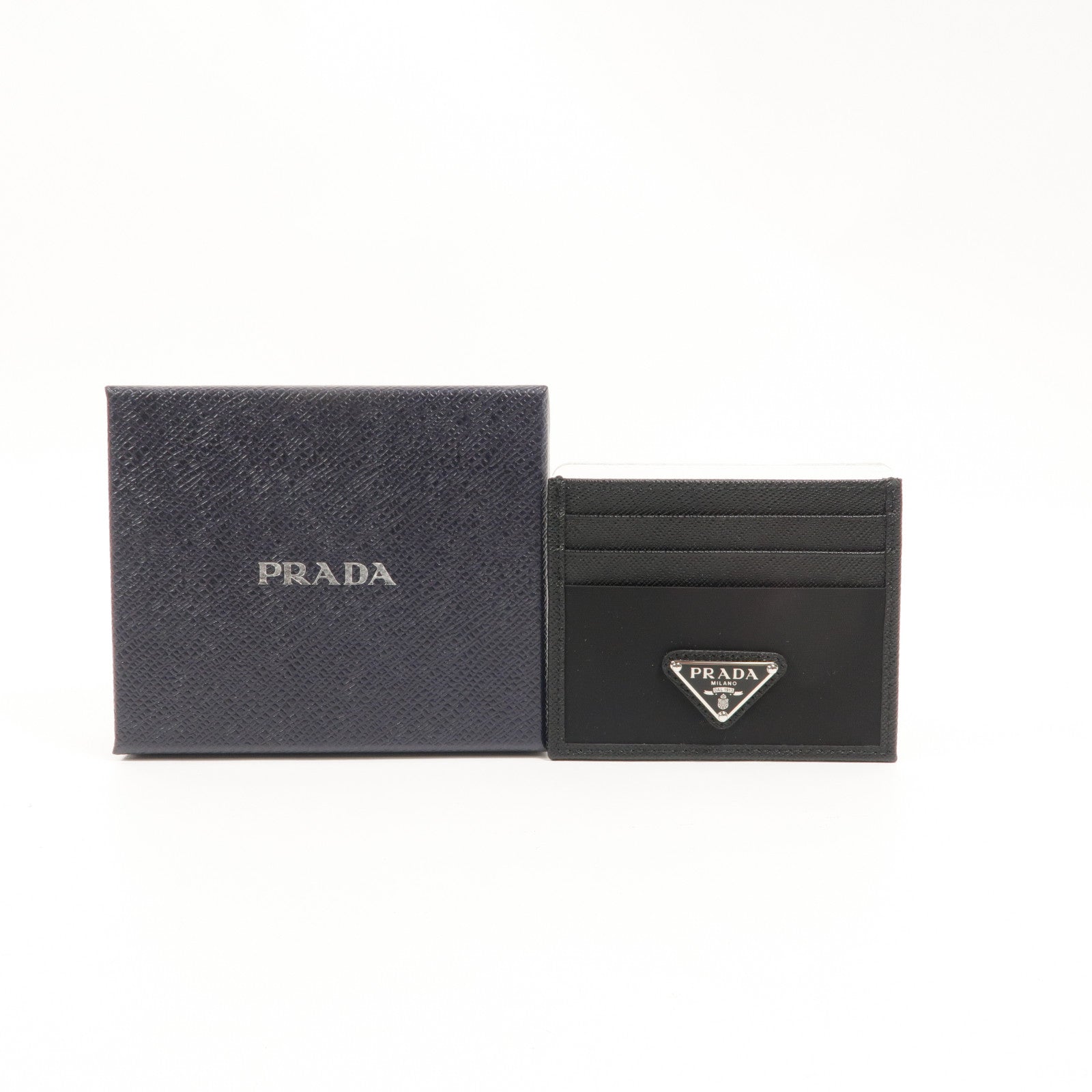 PRADA 尼龍/皮革Re-Nylon & Saffiano Leather Card Holder卡片套