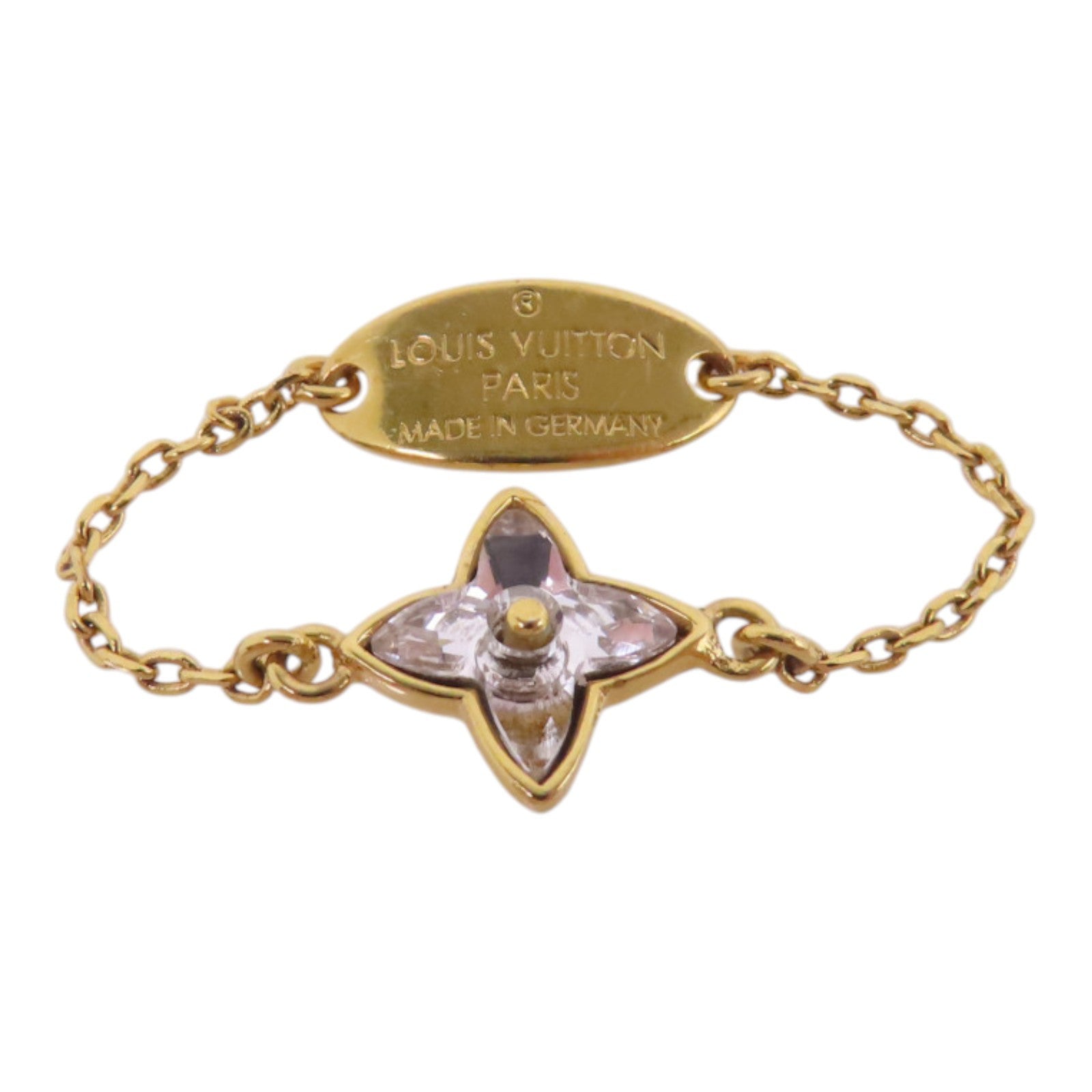 LOUIS VUITTON 金屬/水鑽Burg/Blooming/Strass Ring戒指US#7.5/US#9