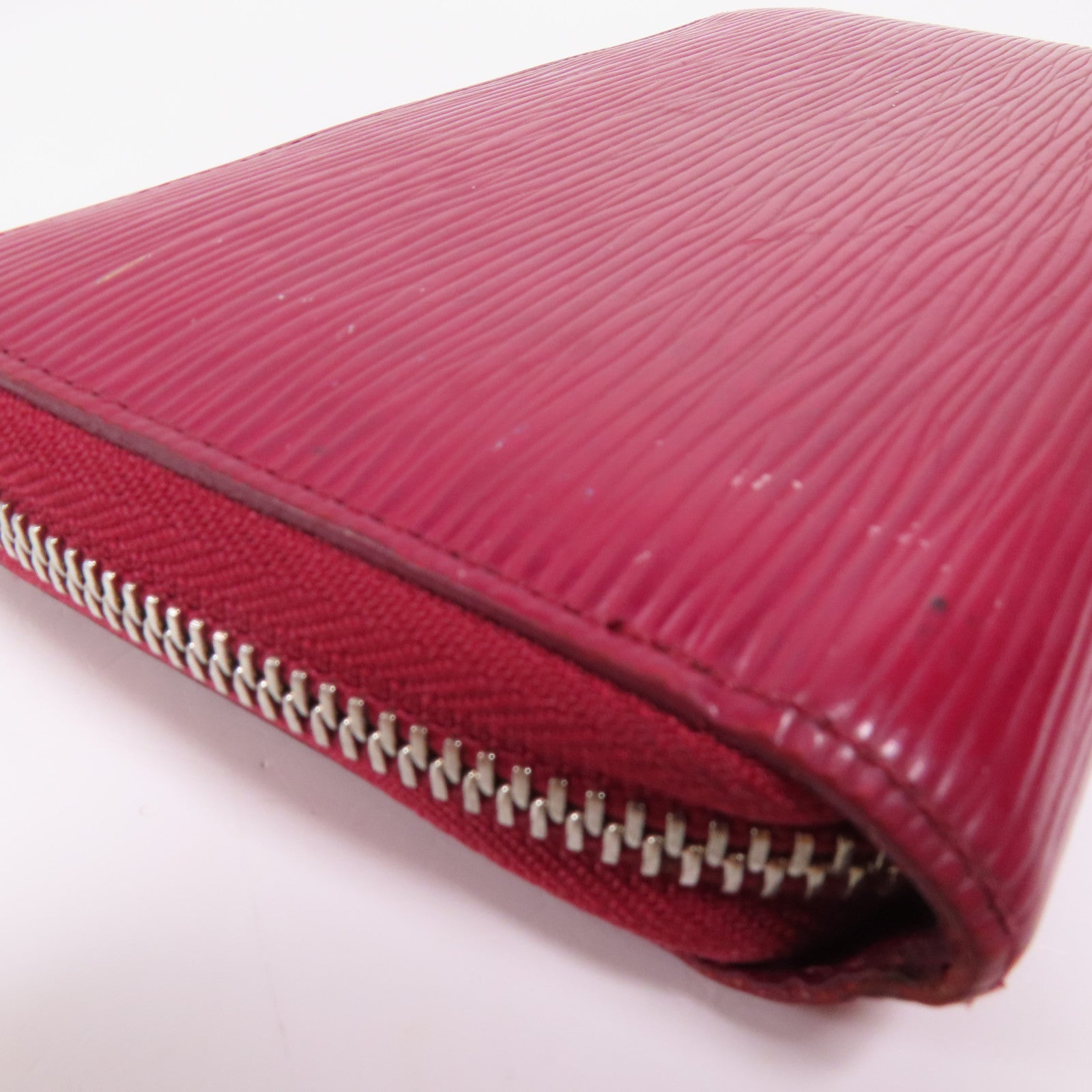 LOUIS VUITTON Epi Zippy銀扣長錢包