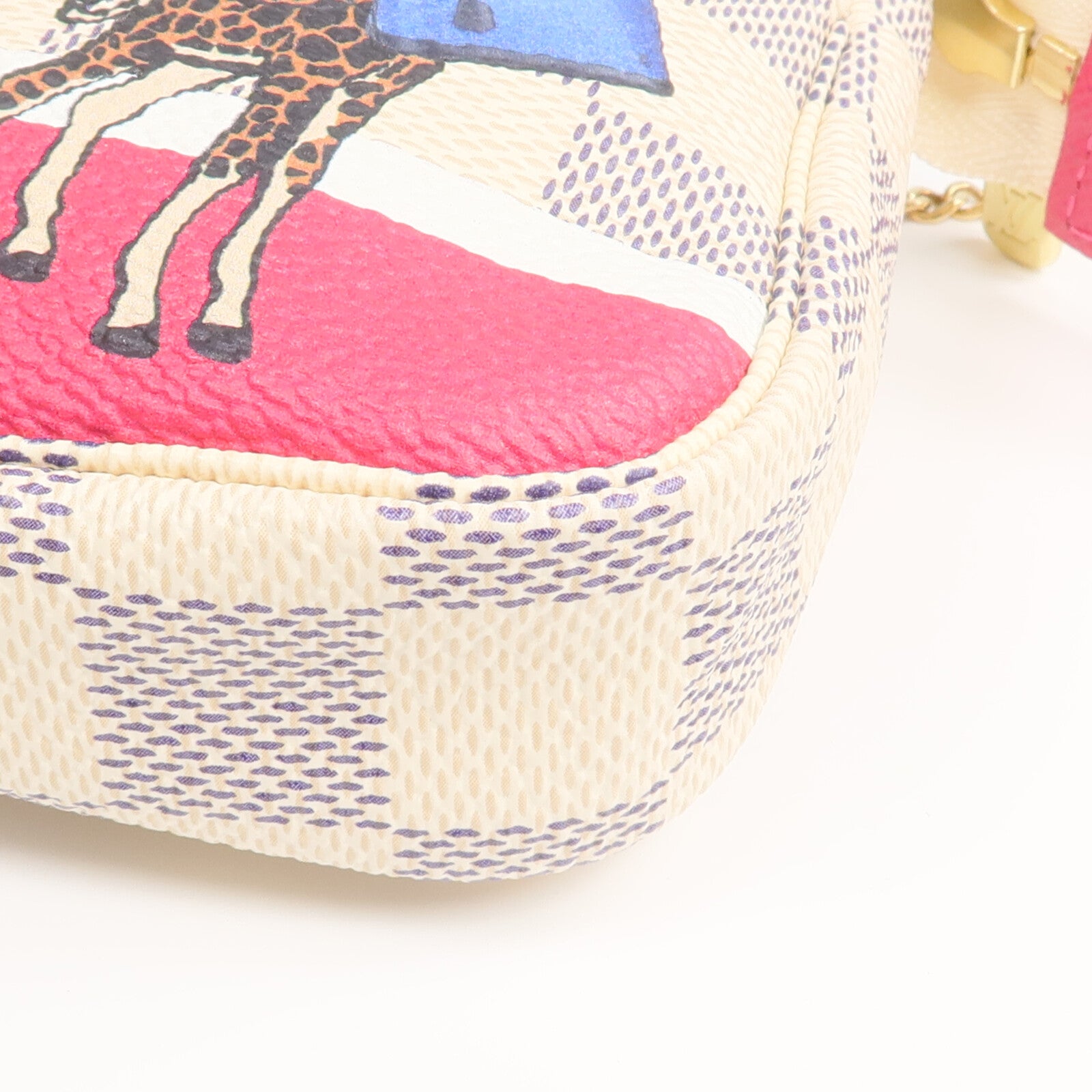 LOUIS VUITTON Damier Azur Mini Pochette Accessories金扣手挽袋