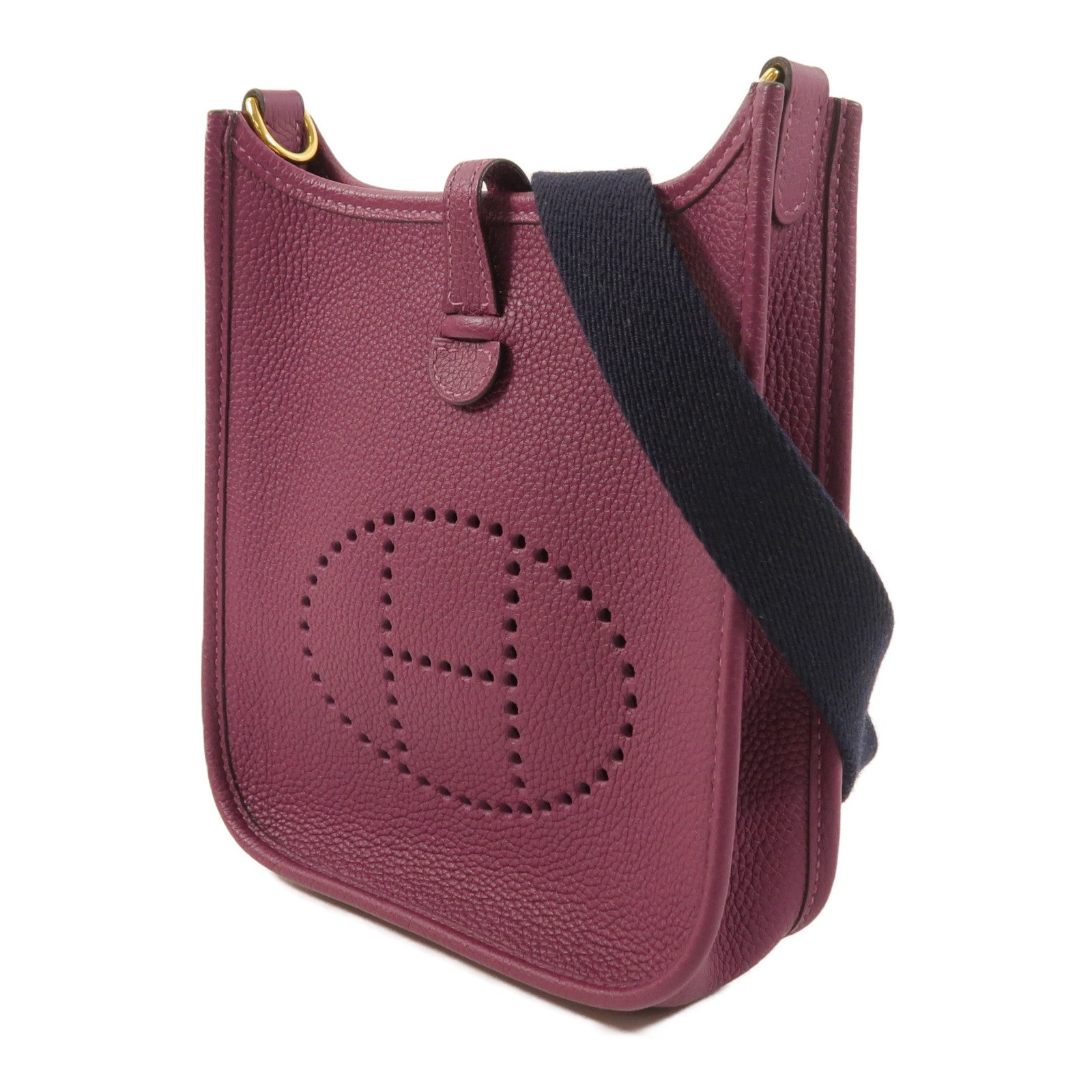 HERMES Clemence皮革Evelyne TPM金扣肩背袋Anemone