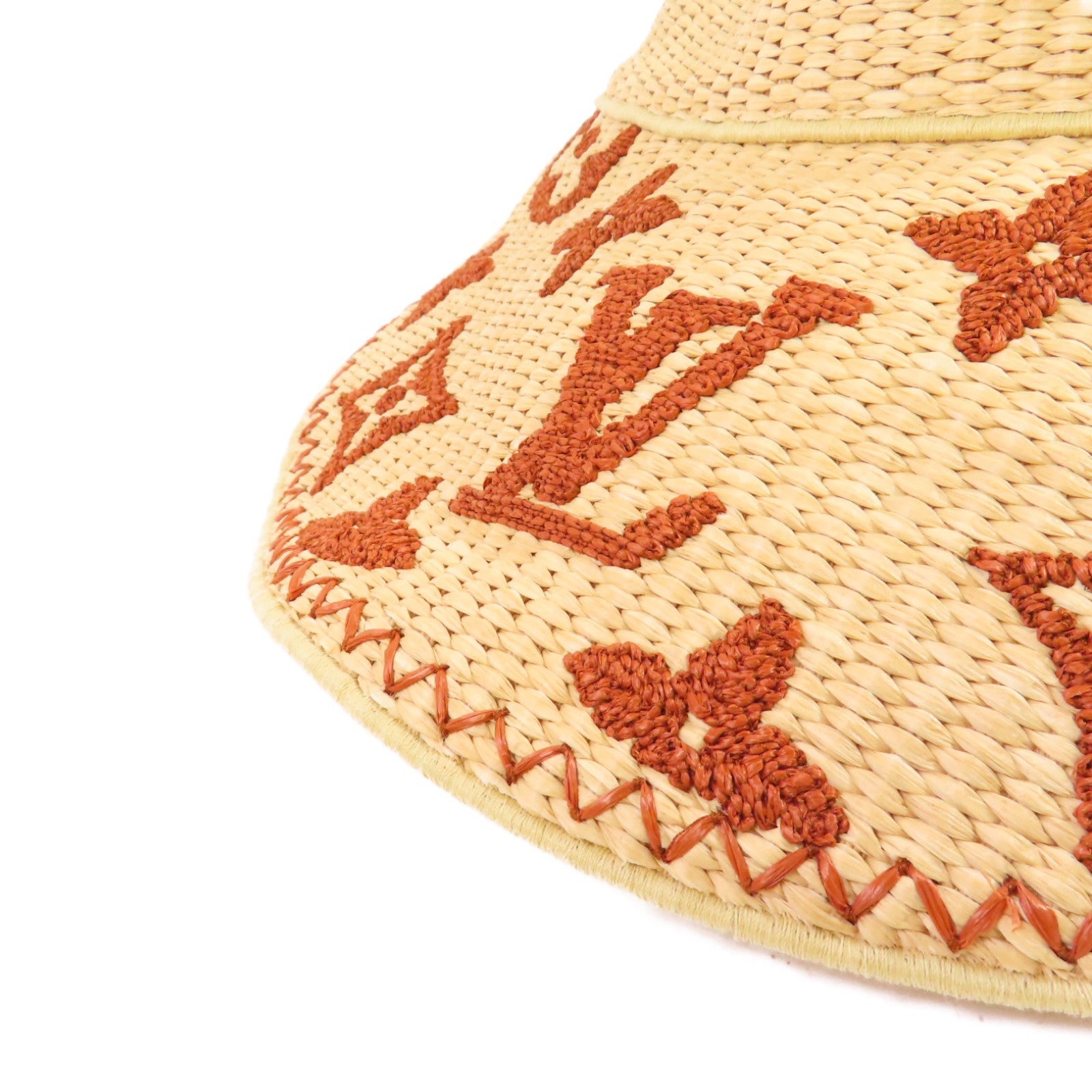 LOUIS VUITTON 【激減優惠】Raffia Sun Visor Hat遮陽帽子杏色