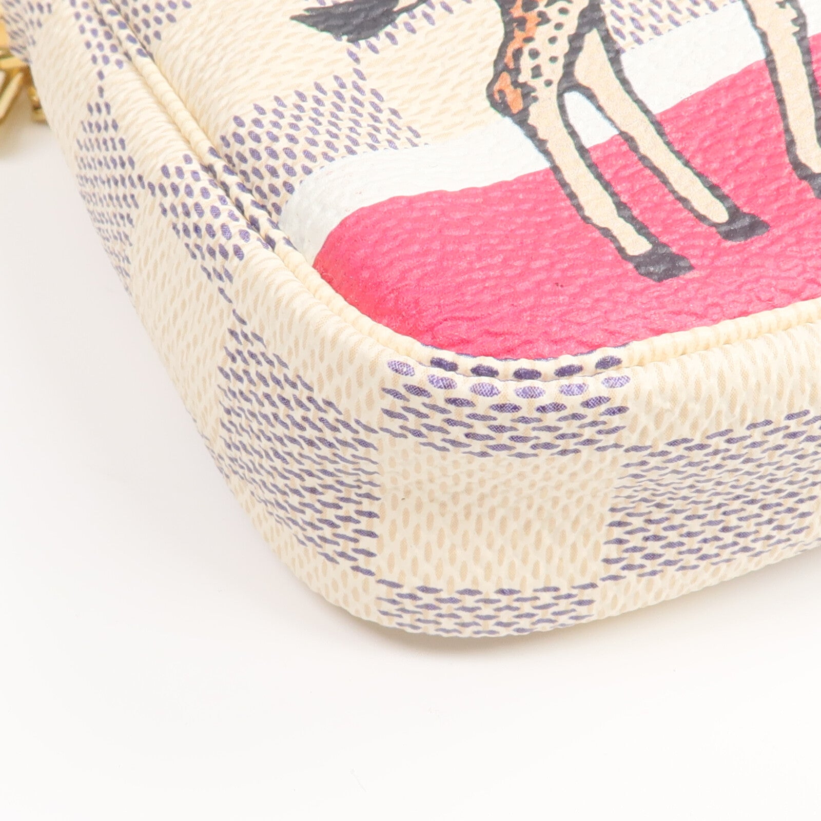 LOUIS VUITTON Damier Azur Mini Pochette Accessories金扣手挽袋