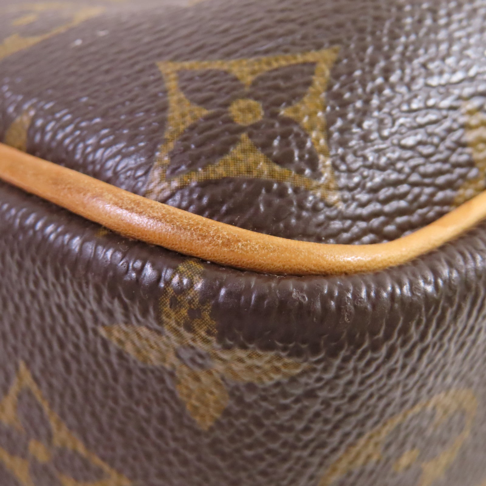 LOUIS VUITTON 【激減優惠】Monogram Deauville GM Hand Bag金色手挽袋啡色