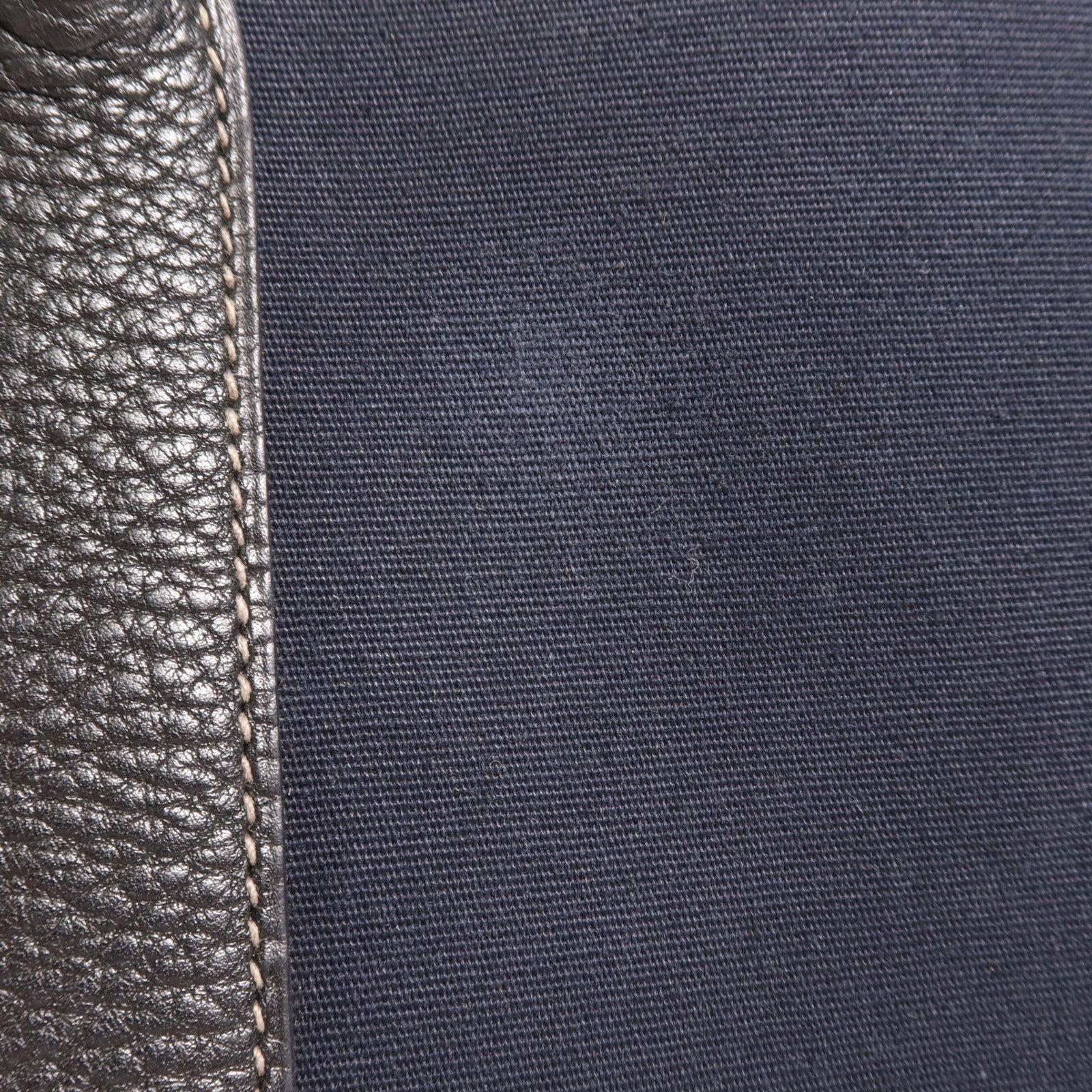 HERMES 帆布Garden Party TPM銀扣手挽袋Bleu Indigo