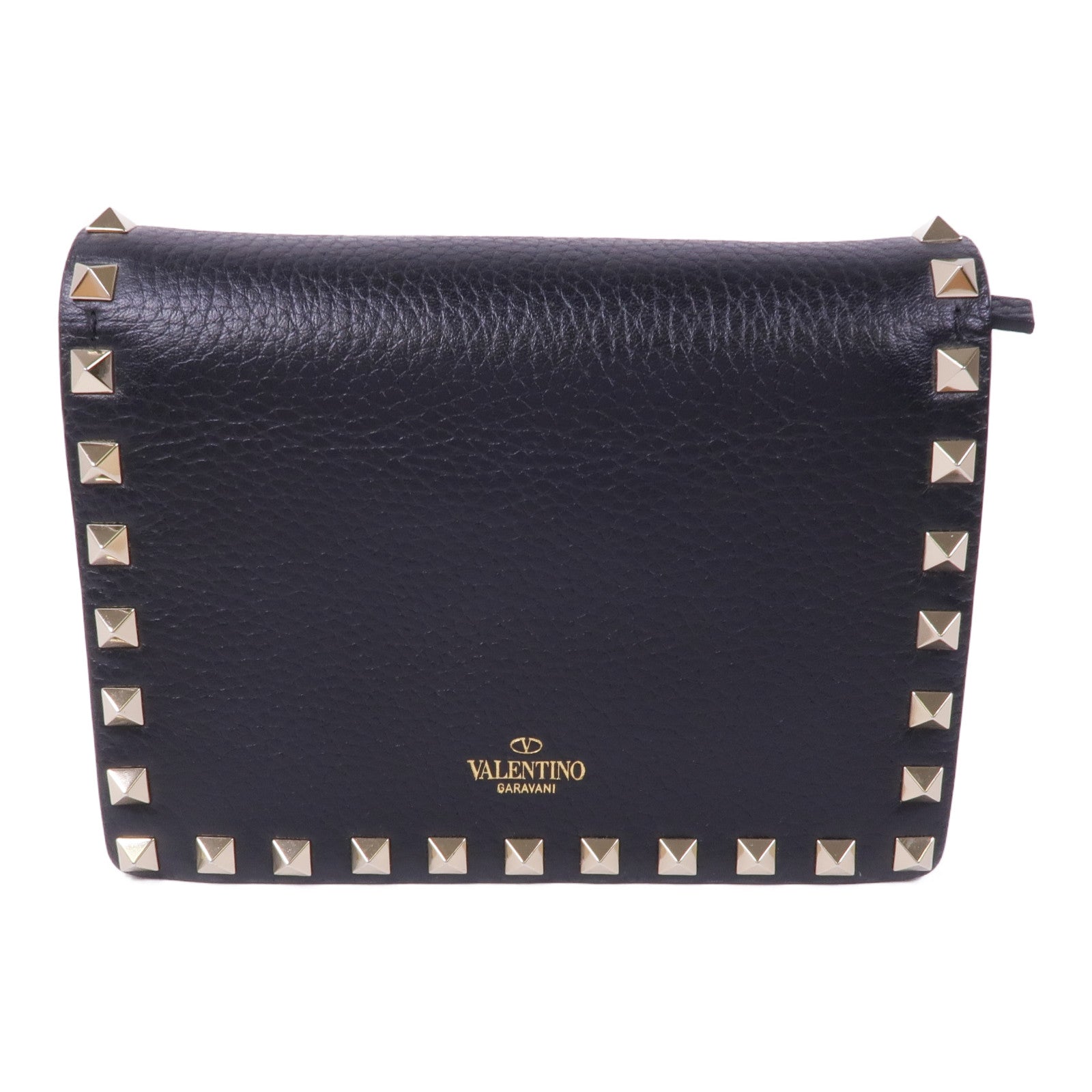 Valentino 牛皮皮革Chain Shoulder金扣鏈帶肩背袋