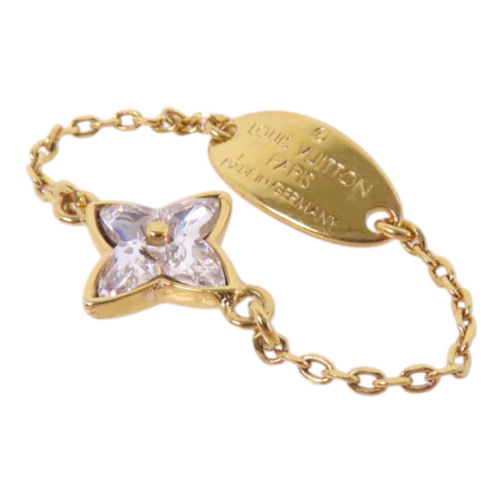 LOUIS VUITTON 金屬/水鑽Burg/Blooming/Strass Ring戒指US#7.5/US#9