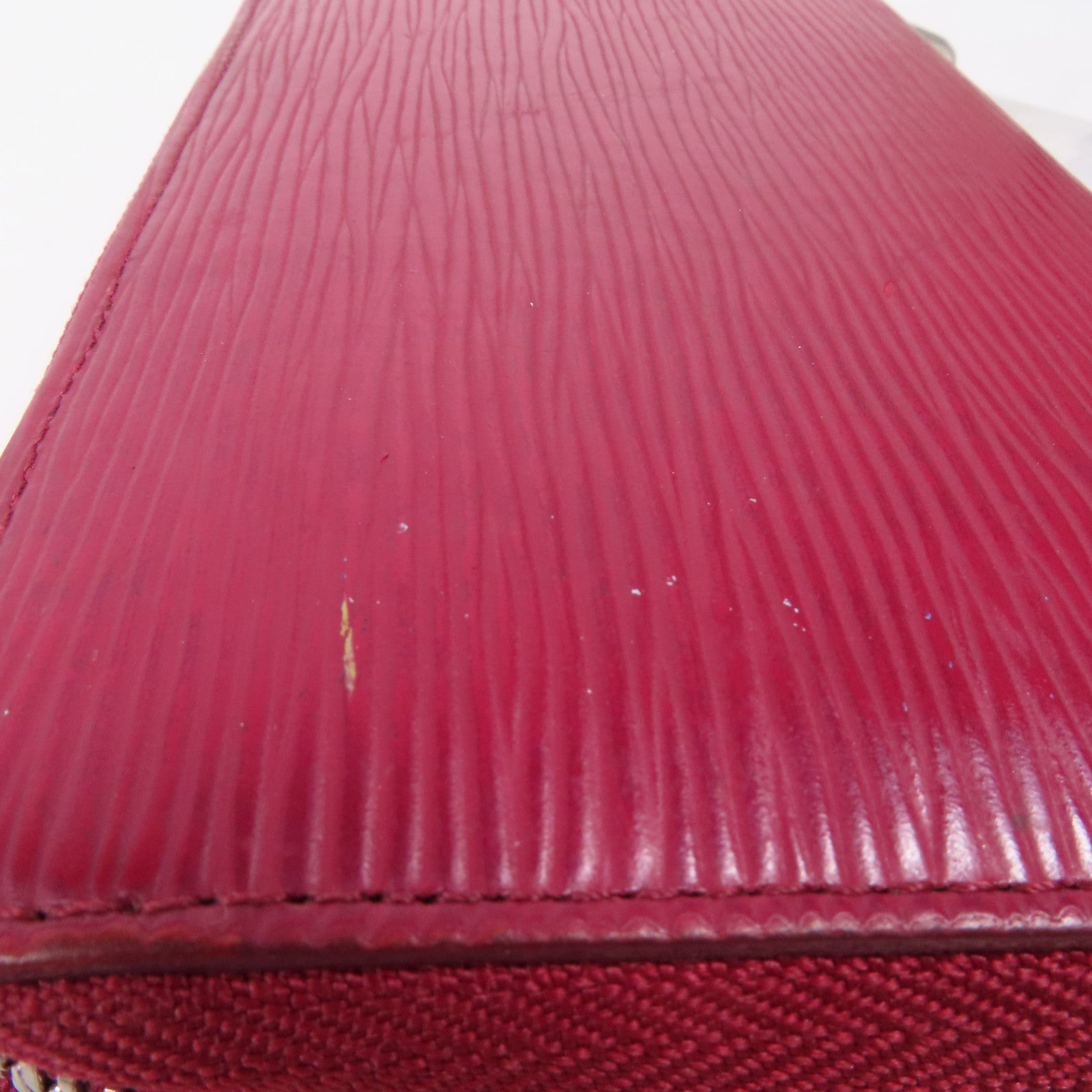 LOUIS VUITTON Epi Zippy銀扣長錢包