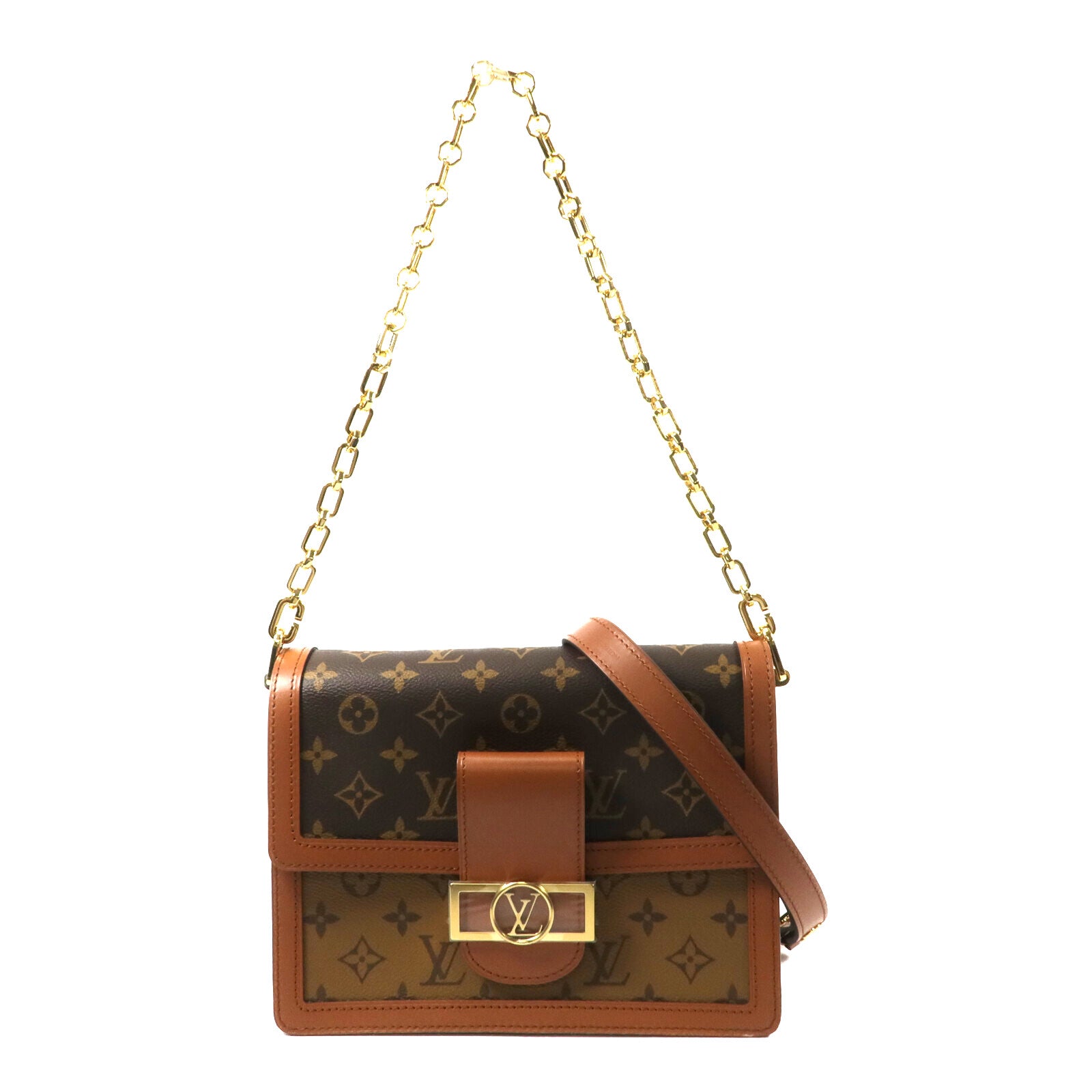 LOUIS VUITTON Monogram Reverse Dauphine MM肩背袋