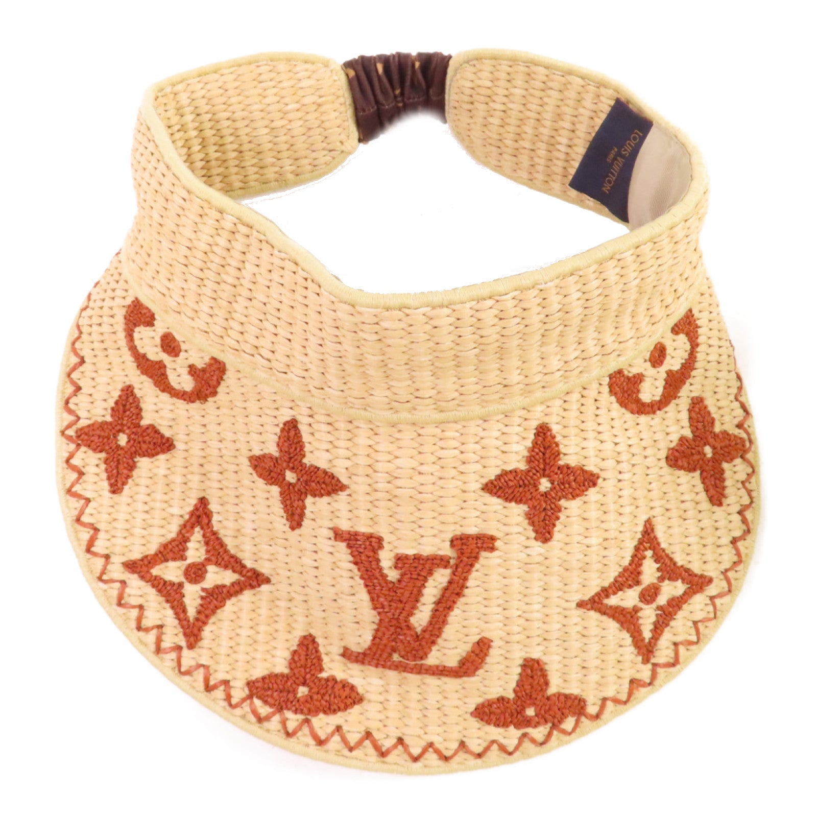 LOUIS VUITTON 【激減優惠】Raffia Sun Visor Hat遮陽帽子杏色