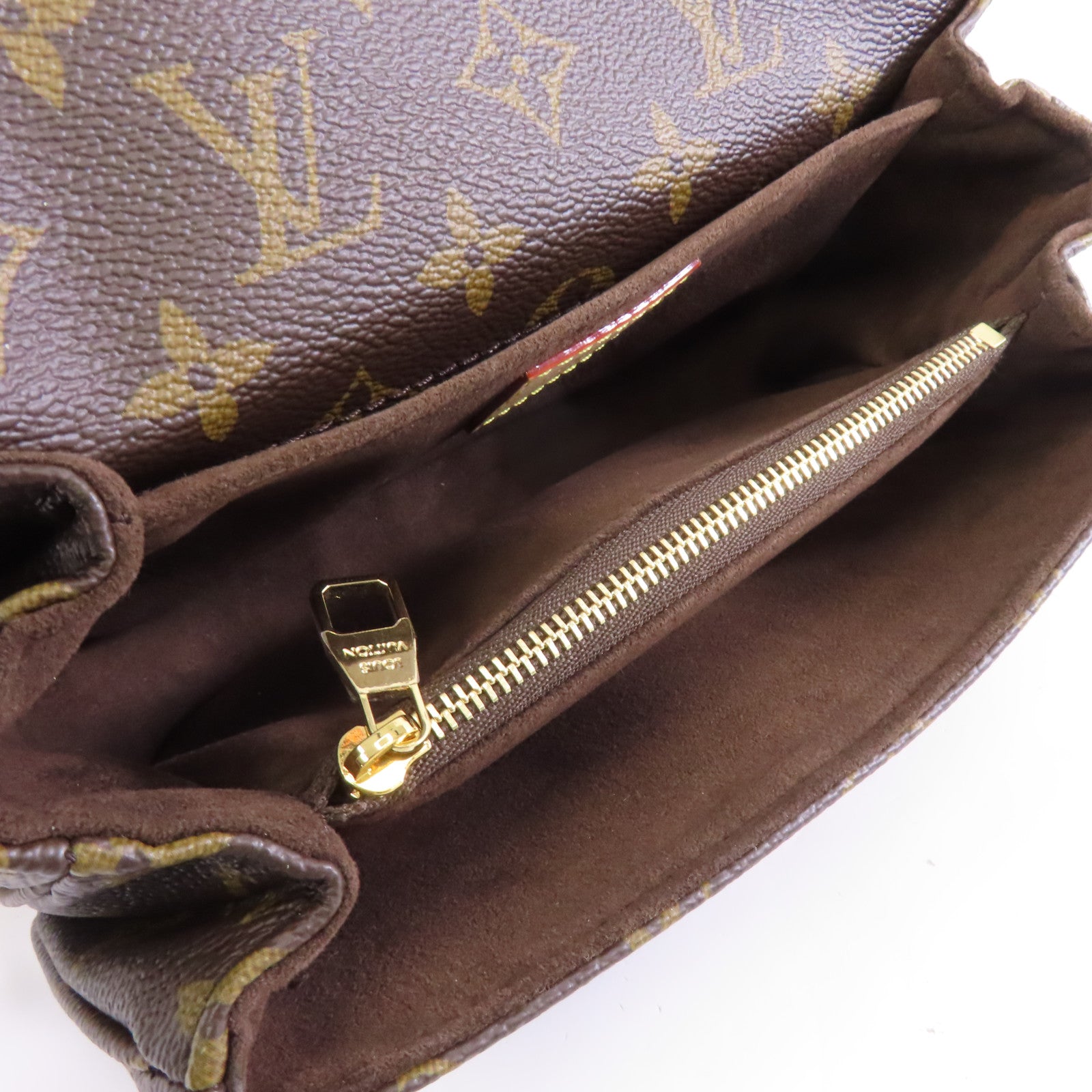 LOUIS VUITTON Monogram Pochette Metis金扣手挽肩背兩用袋棕色