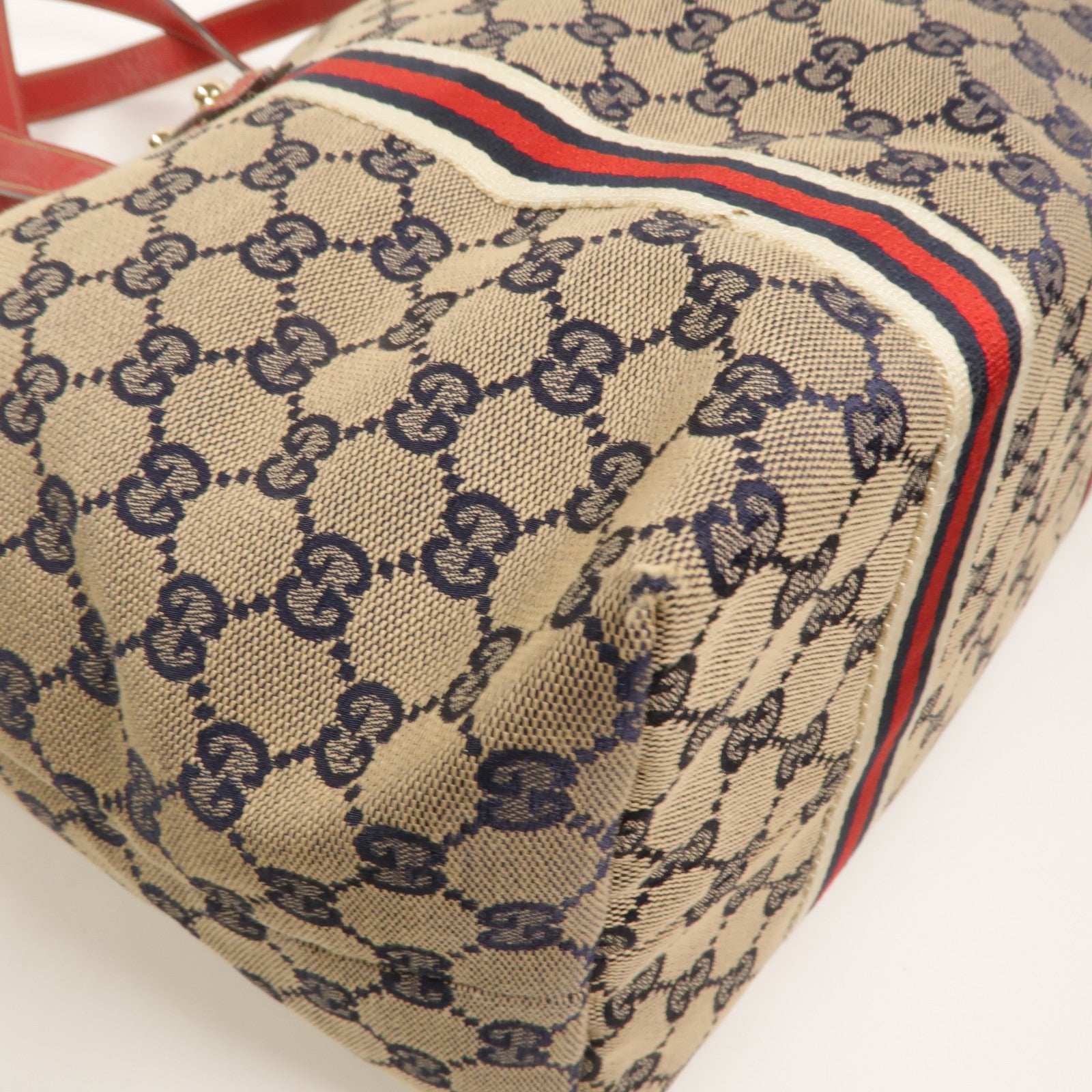GUCCI 帆布Sherry Line肩背袋