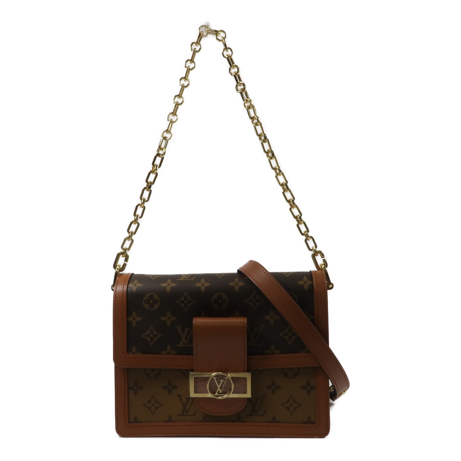 LOUIS VUITTON Monogram Reverse Dauphine MM肩背袋