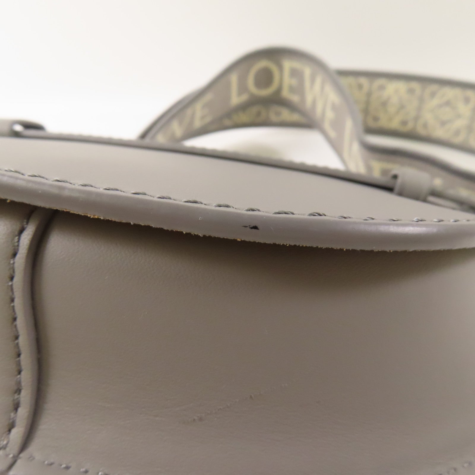 LOEWE 牛皮皮革Mini Gate Dual Bag銀扣肩背袋