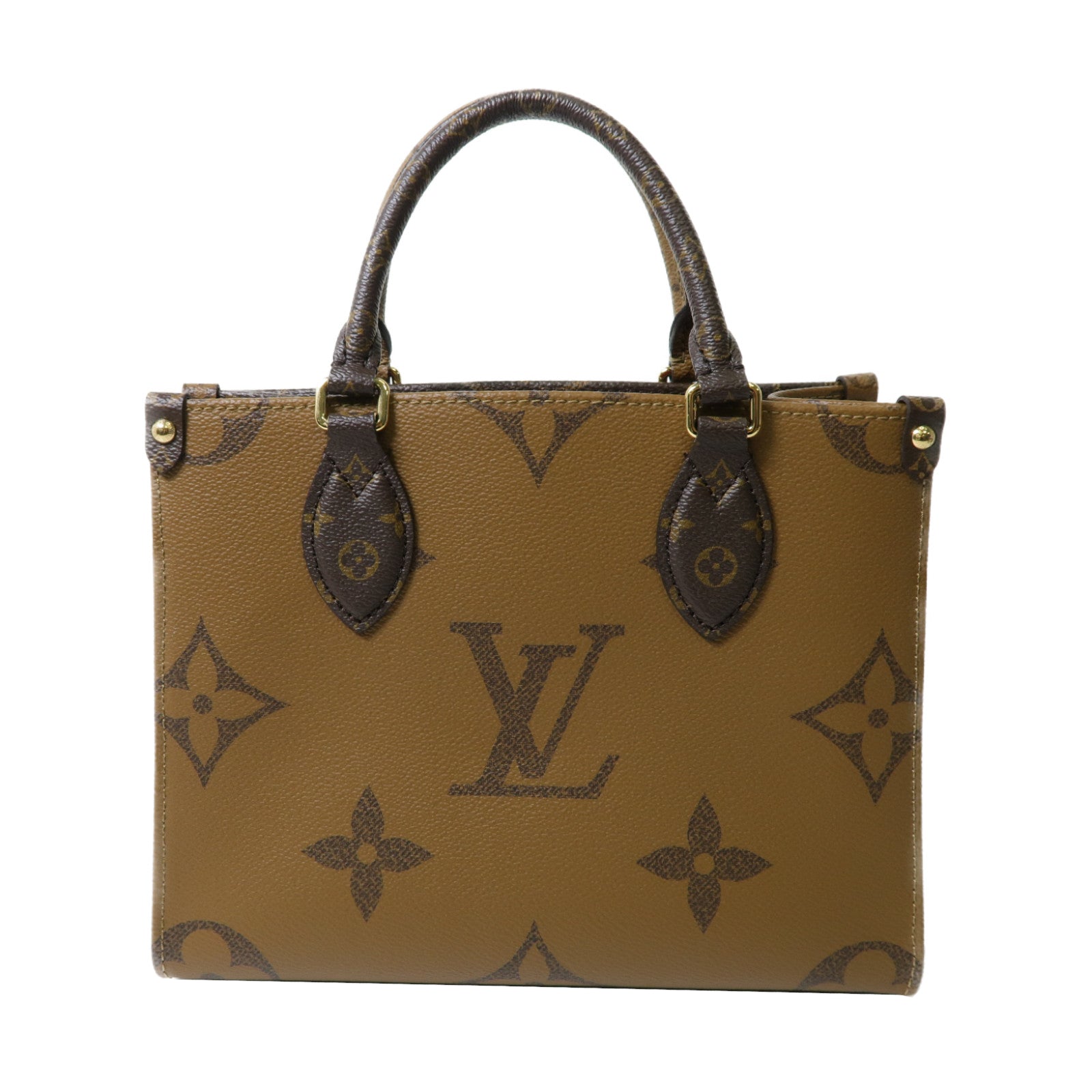 LOUIS VUITTON Monogram OnTheGo PM金扣肩背袋啡色