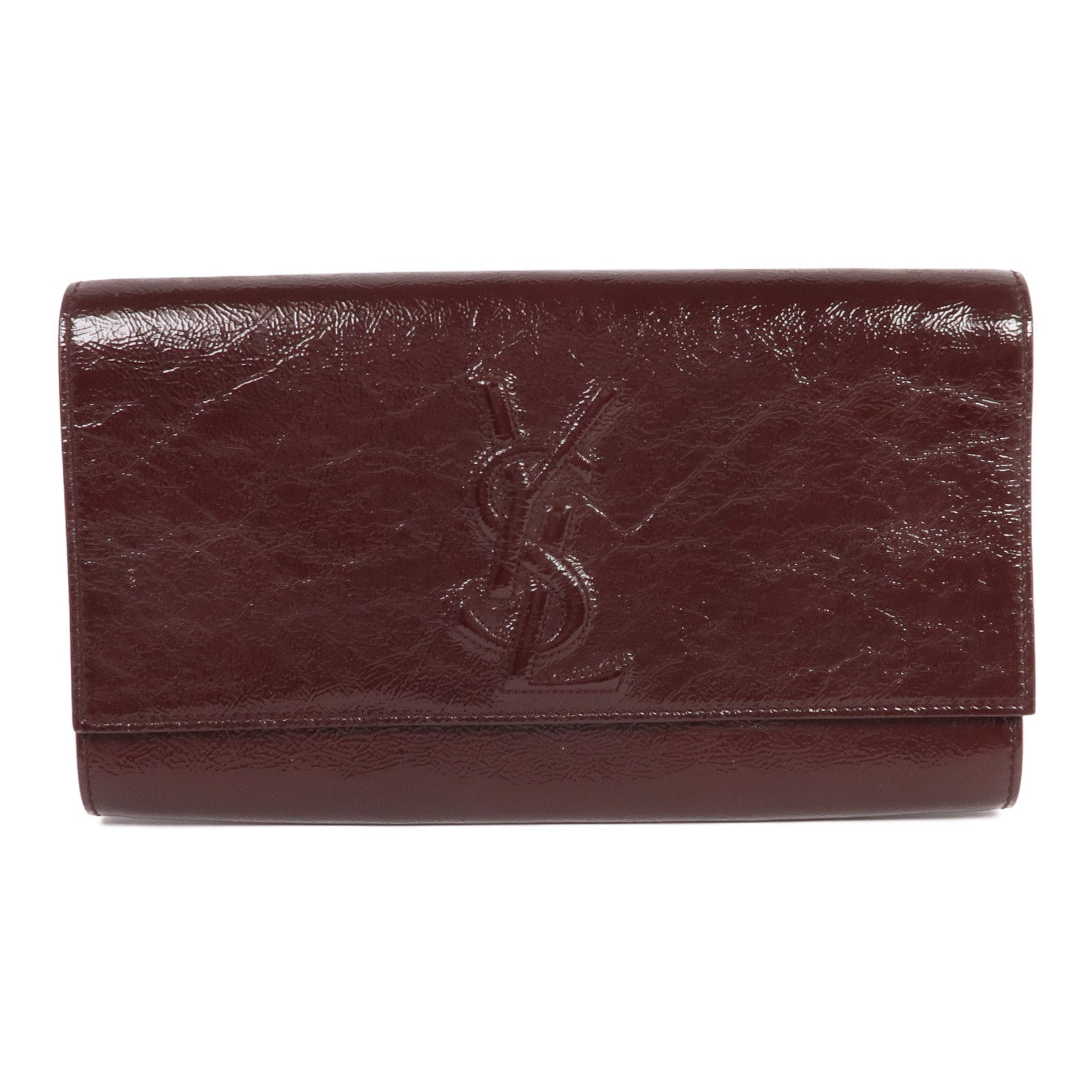 SAINT LAURENT 漆皮皮革Clutch金扣手拿包