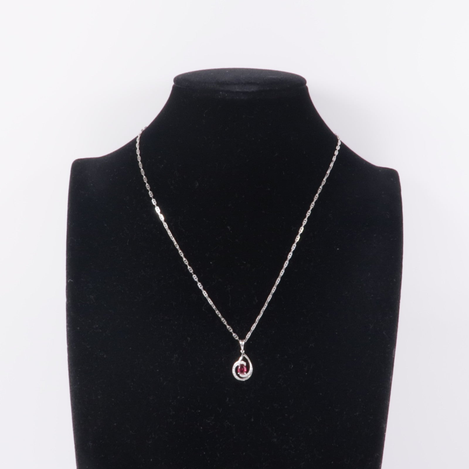 JEWELRY 18K白金Diamond Ruby Necklace鑽石/紅寶石項鍊