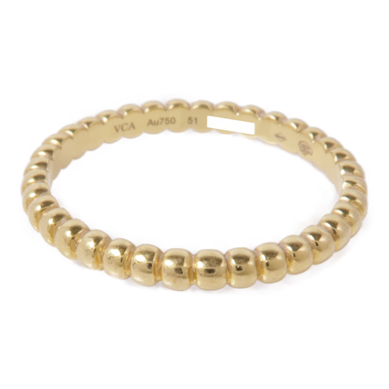 Van Cleef & Arpels 18K黃金Perlee Pearls Of Gold Ring戒指US#5.75