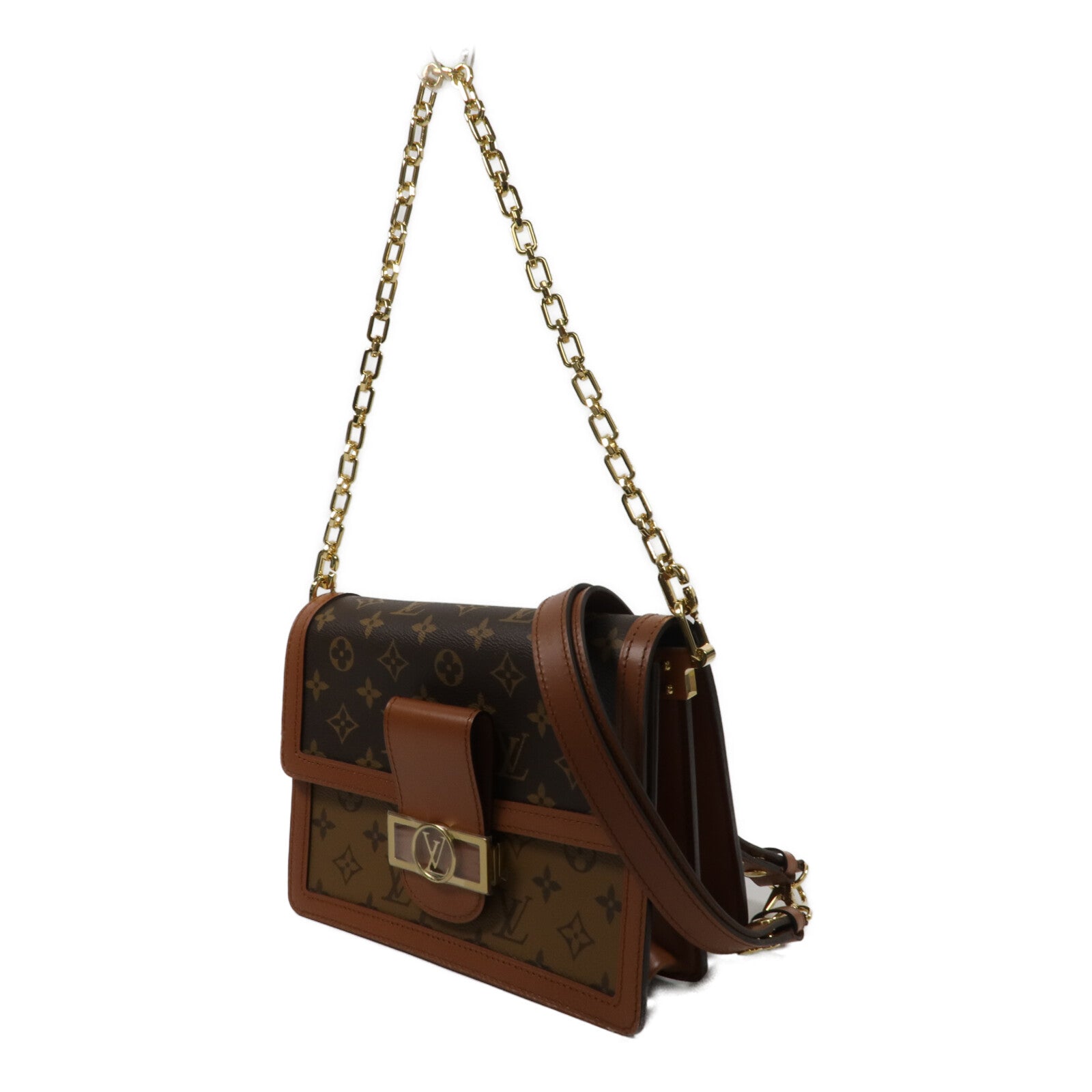 LOUIS VUITTON Monogram Reverse Dauphine MM肩背袋