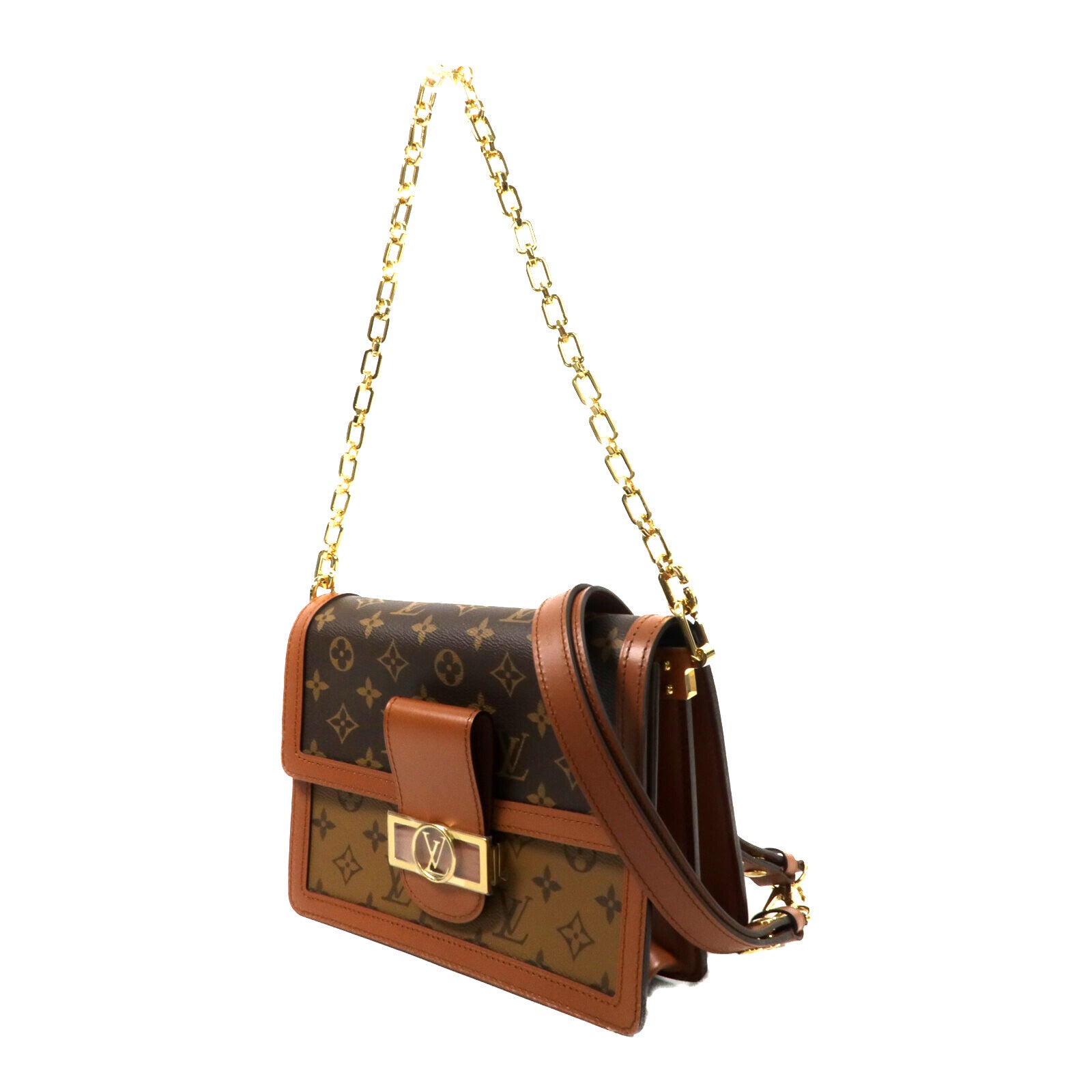 LOUIS VUITTON Monogram Reverse Dauphine MM肩背袋
