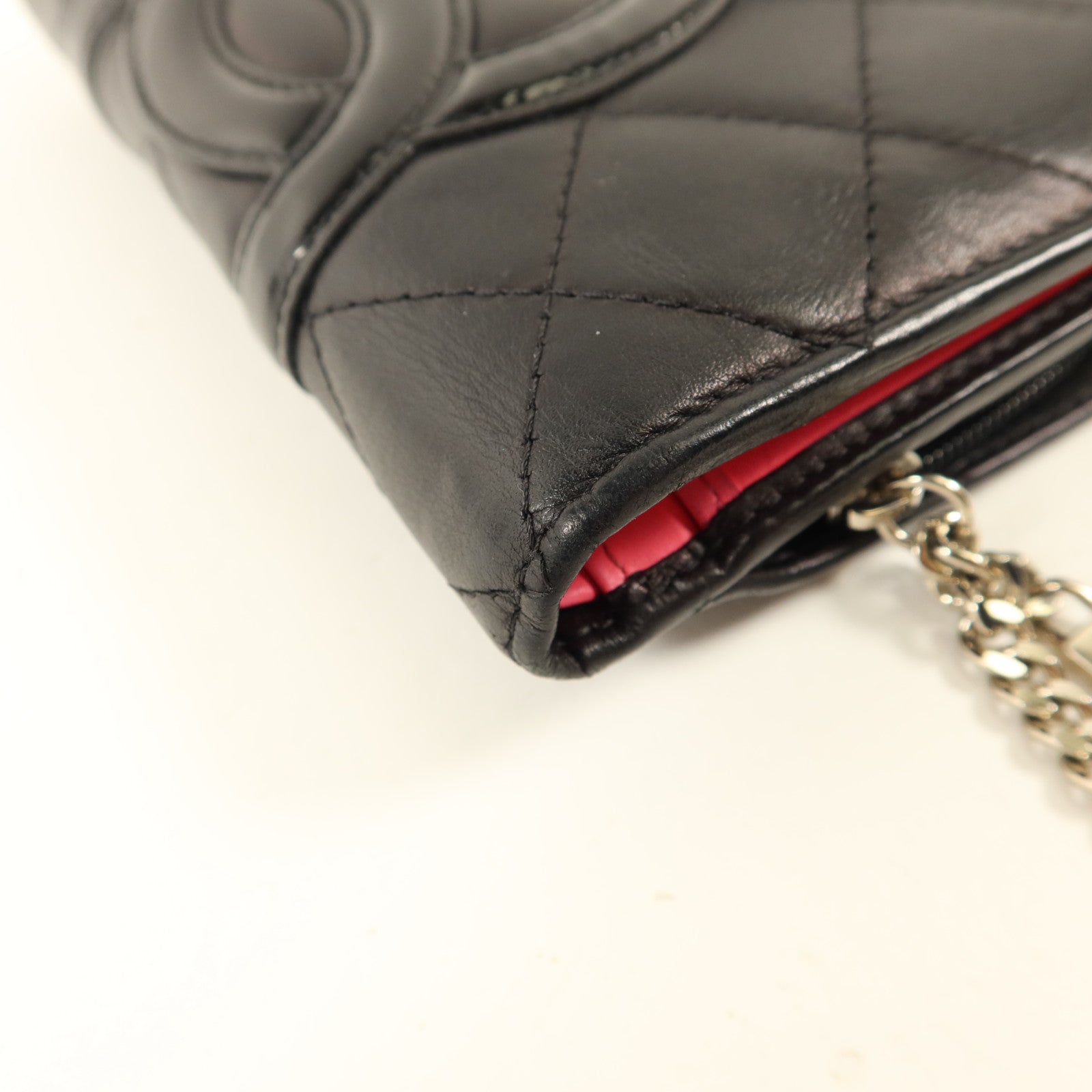 CHANEL 牛皮皮革Cambon Bifold Wallet銀扣錢包
