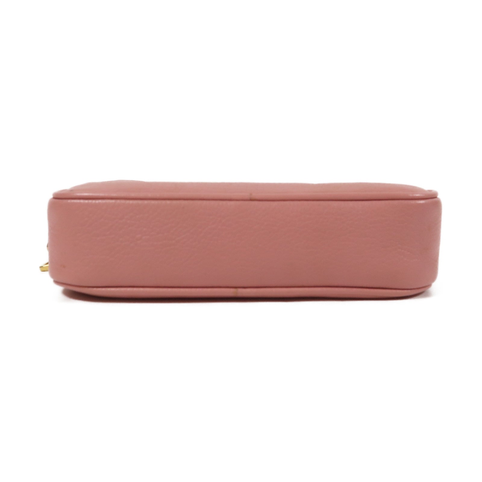 Miu Miu 牛皮皮革Handbag金扣手挽袋粉紅色
