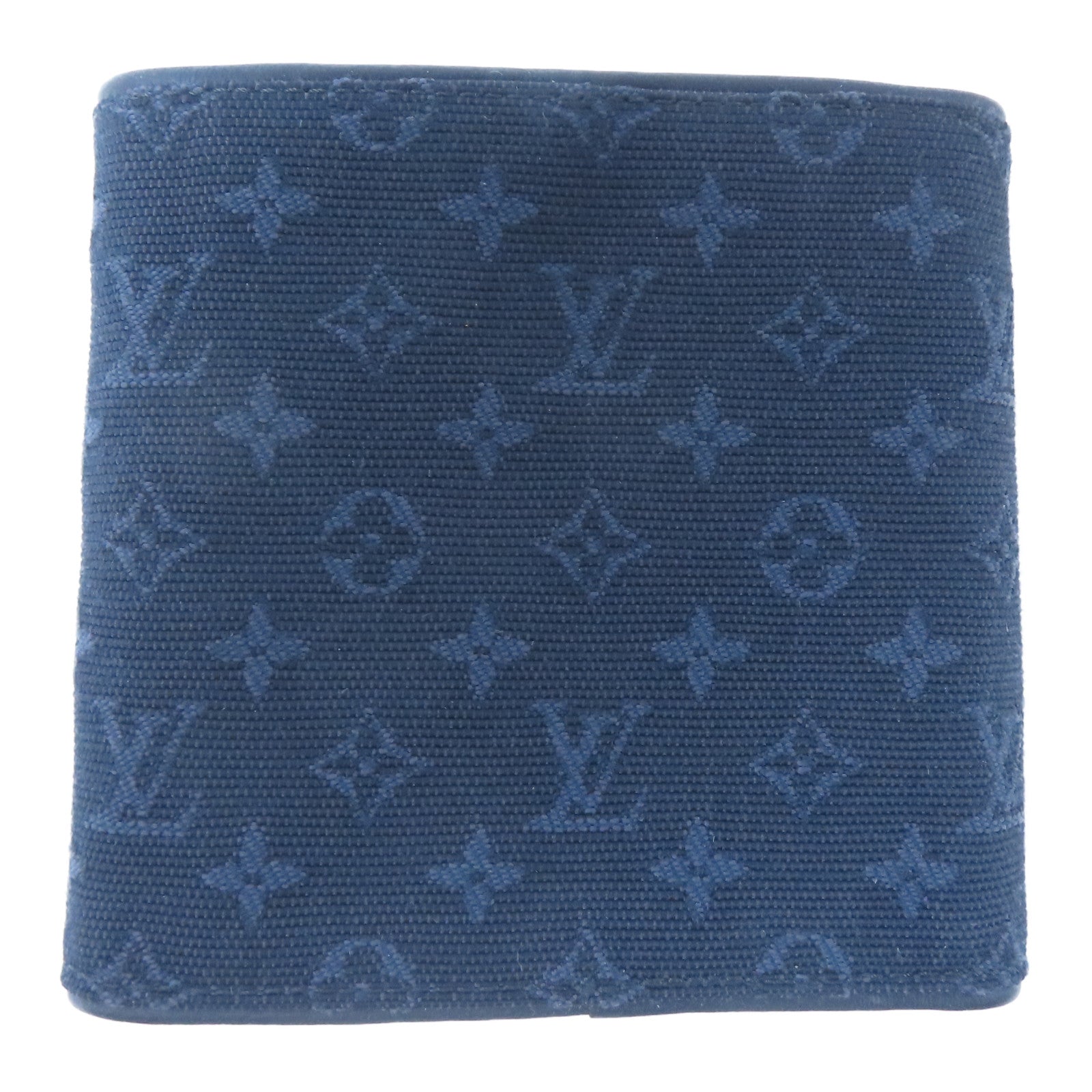 LOUIS VUITTON Monogram Wallet金扣錢包深藍色