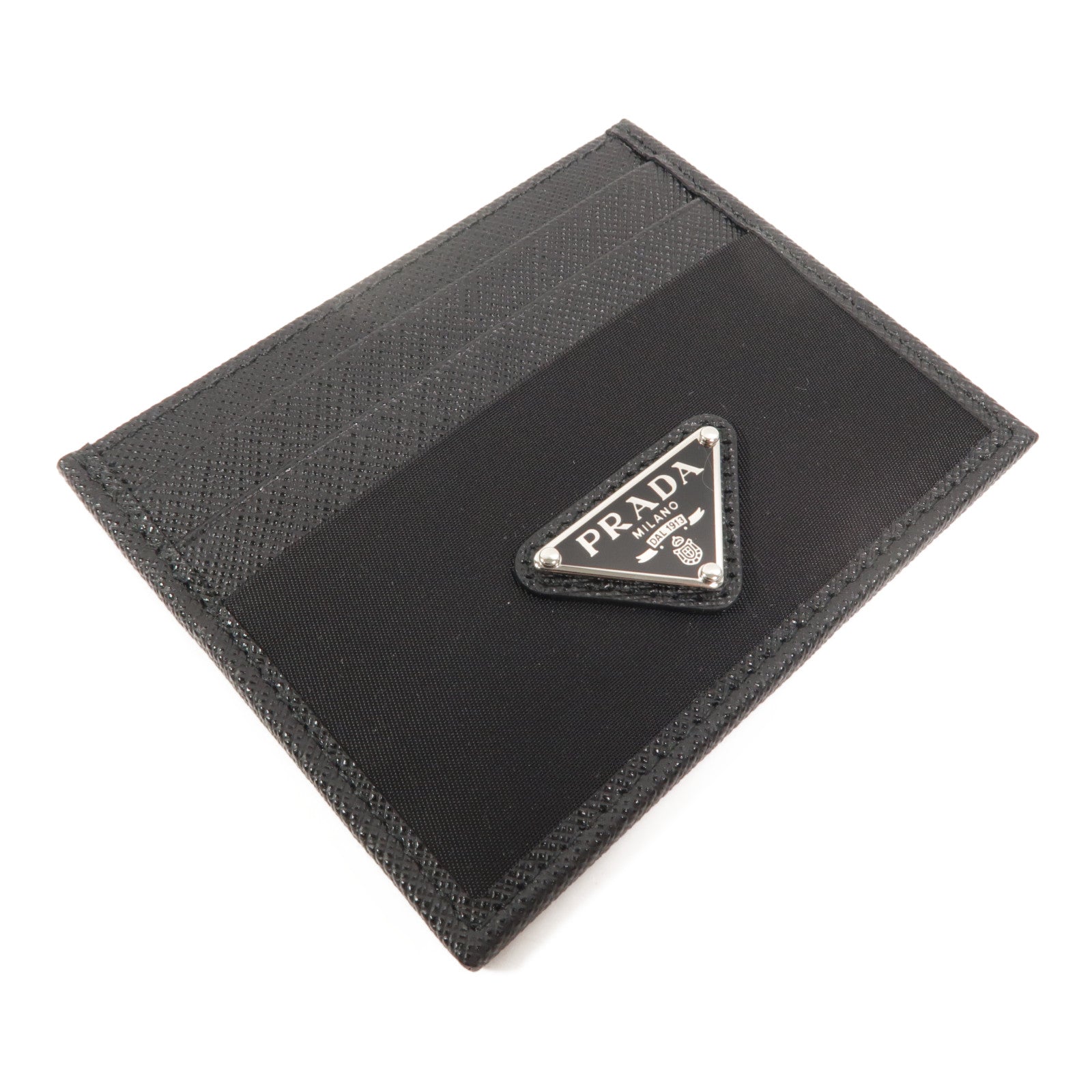 PRADA 尼龍/皮革Re-Nylon & Saffiano Leather Card Holder卡片套
