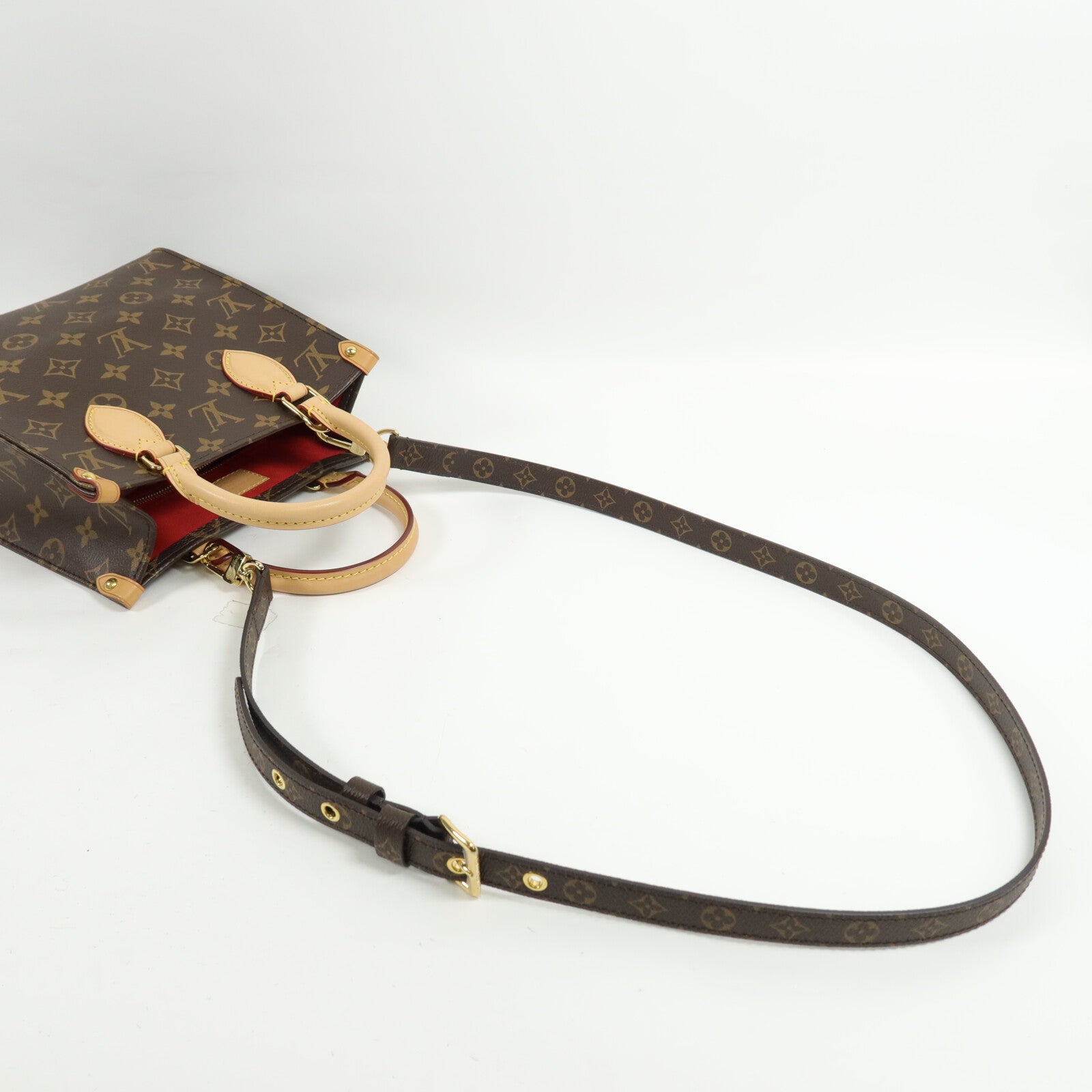 LOUIS VUITTON Monogram Sac Plat BB手挽肩背兩用袋